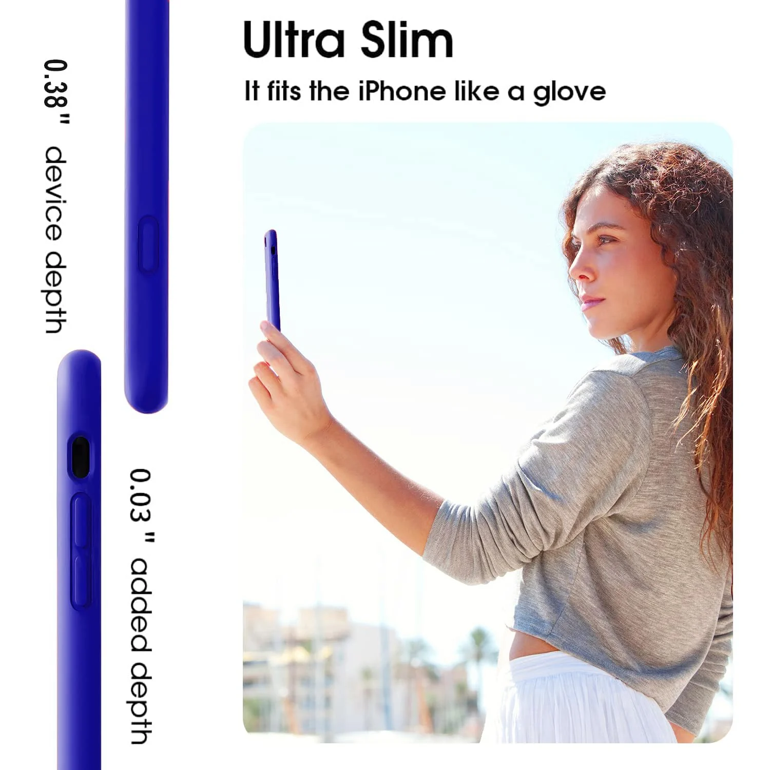 DL3 Mobilak Liquid Silicone Protective Case for iPhone 7 Plus / iPhone 8 Plus with Camera Protection and Microfiber Lining - Pepsi