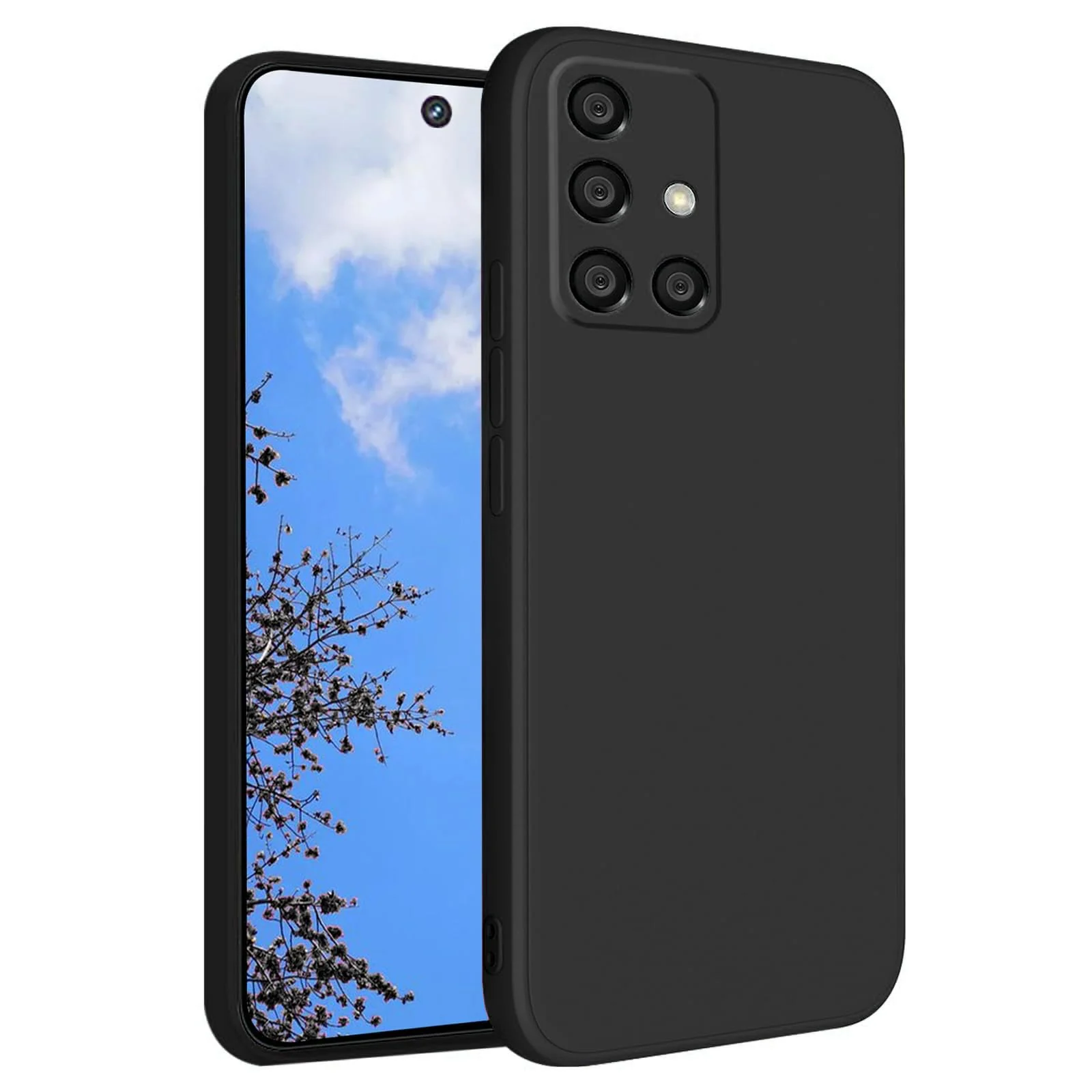DL3 Mobilak Samsung Galaxy A51 Case, Soft Flexible Silicone Gel Rubber Bumper Cover, Full Body Shockproof Protective Phone Case - Black