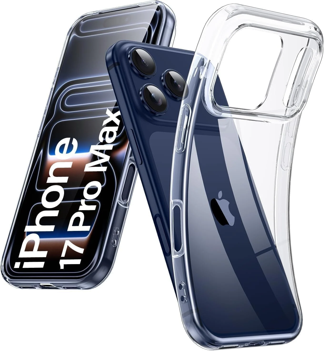 DL3 Mobilak Clear TPU Case for iPhone 13 Pro Max, Camera protection, Shock-absorbing protection, Raised edges around the screen and camera