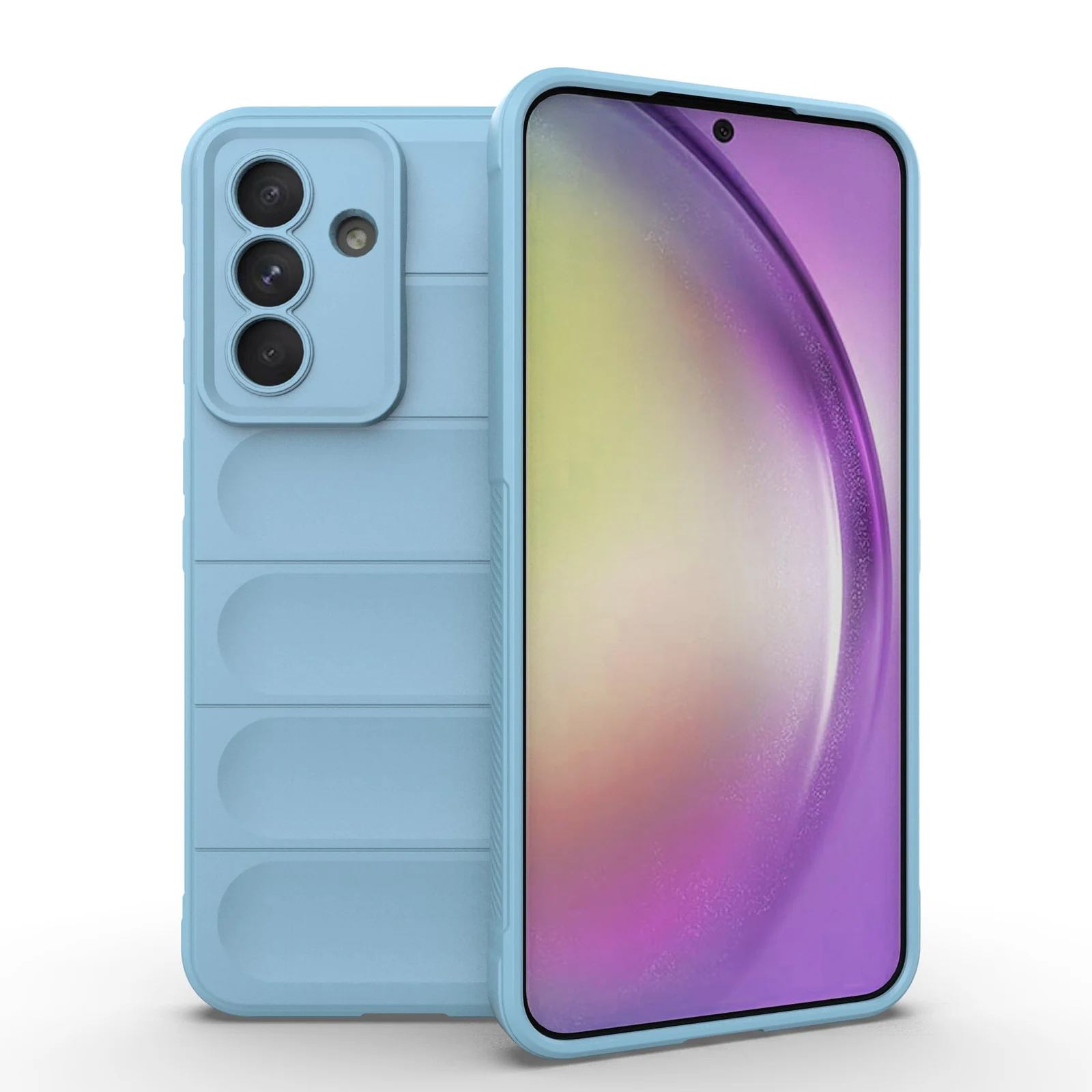 DL3 Mobilak Rugged Protective Case for Samsung Galaxy A56 5G, Camera protection, Shock-absorbing protection, Non-slip grip - Baby Blue