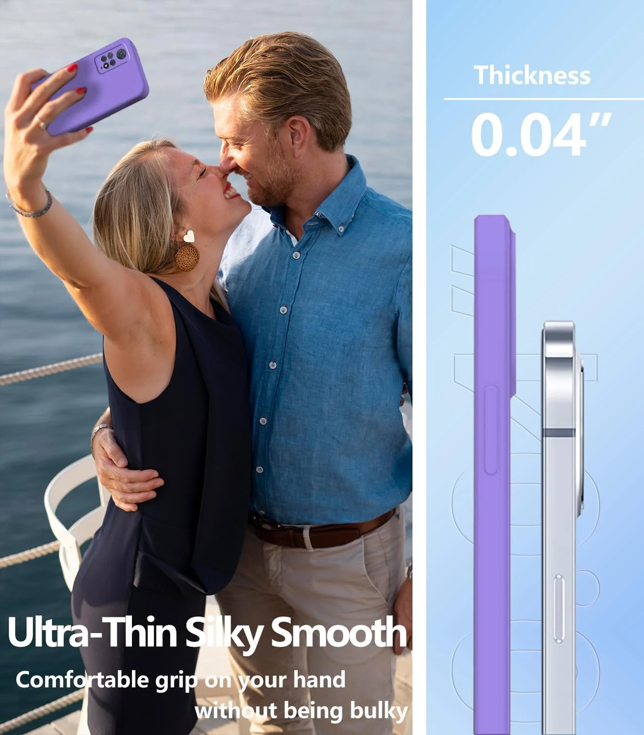 DL3 Mobilak Liquid Silicone Protective Case for Xiaomi Redmi Note 12 Pro 4G / Redmi Note 11 Pro 4G&5G with Microfiber Lining and Shockproof Design - Purple