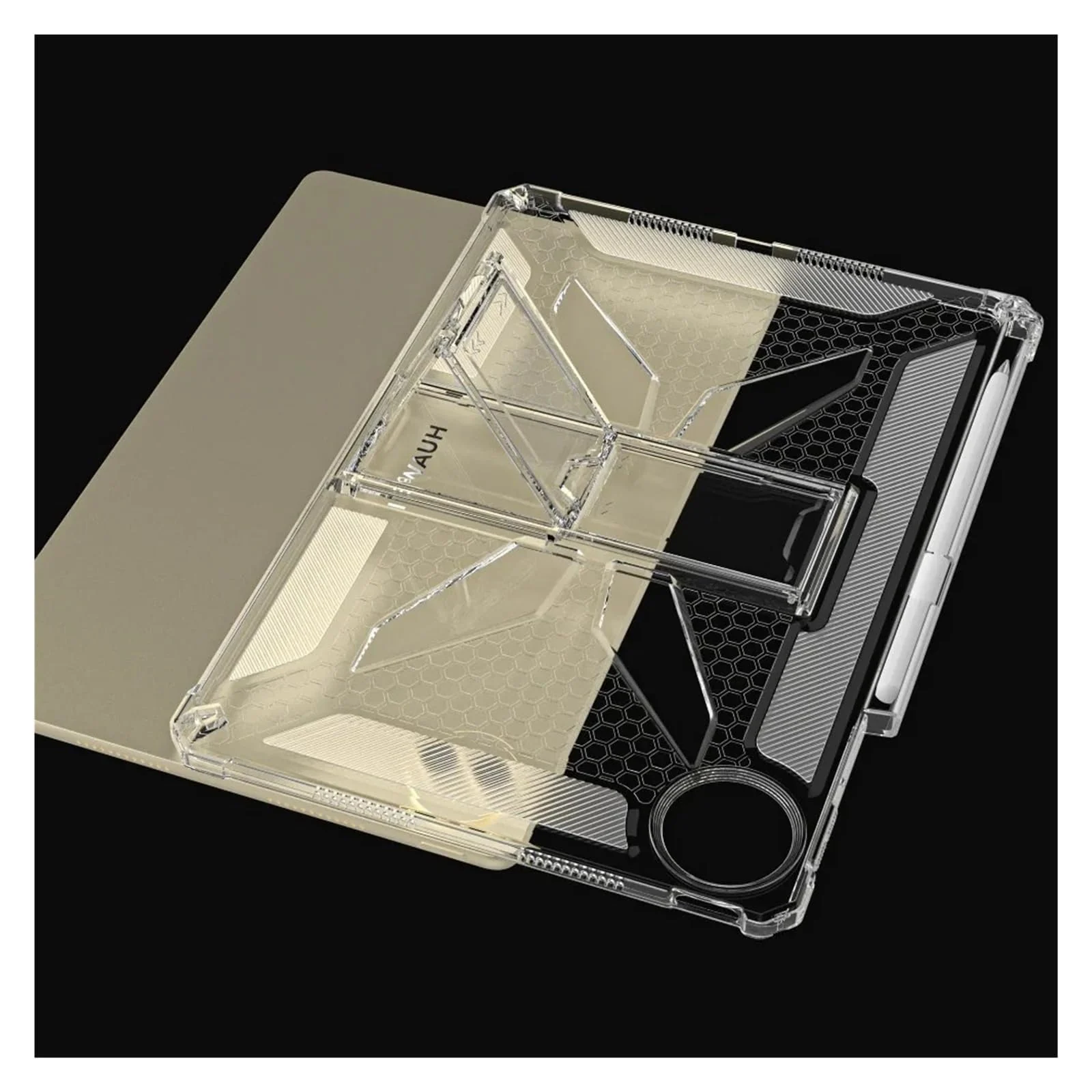 DL3 Mobilak Stand Case for Huawei MatePad Pro 12.2-inch Tablet (2024) Case Shockproof, Thin Slim Lightweight Anti-Yellowing Bumper, Kickstand Cover, with Pencil Holder - Clear
