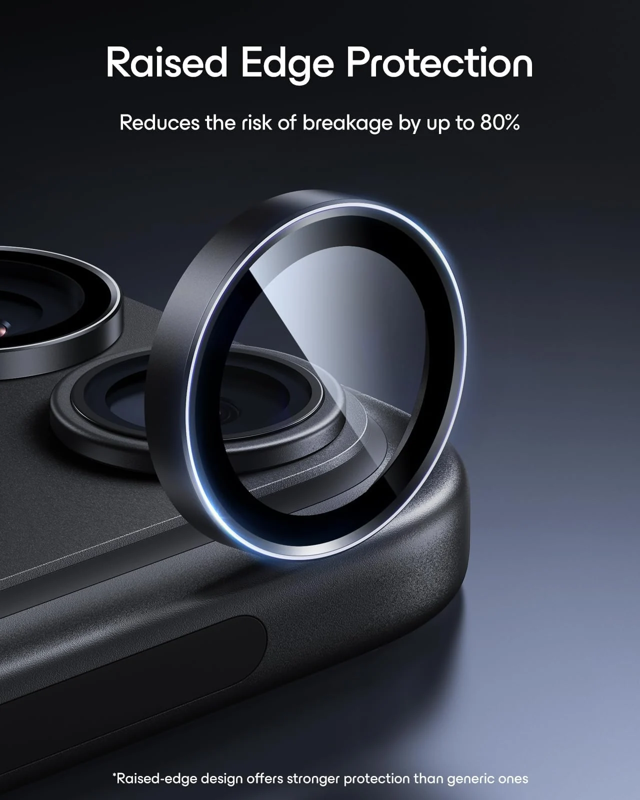 DL3 MOBILAK Individual Ring Camera Lens Protector for Apple iPhone 18 Pro and 18 Pro Max - Black