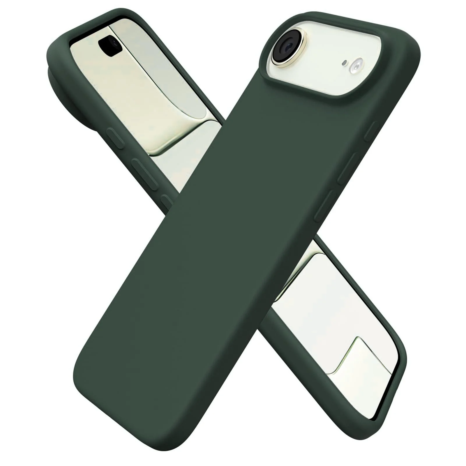 DL3 Mobilak Liquid Silicone Protective Case for iPhone 17 Air 6.5-Inch with Microfiber Lining and Shockproof Design - Green