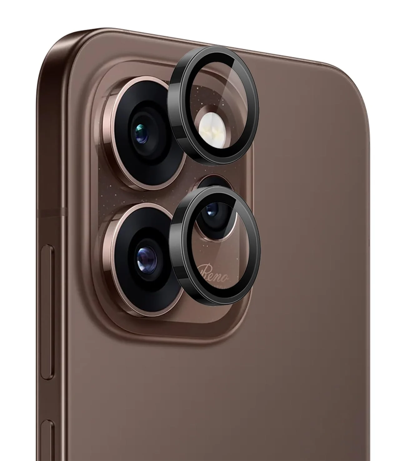 DL3 Mobilak Camera Lens Protector for OPPO Reno 15 Pro 5G (Reno15 Pro) Accessories, 9H Tempered Glass Metal Individual Ring Camera Cover Screen Protector, Case Friendly, Anti Scratch - Black