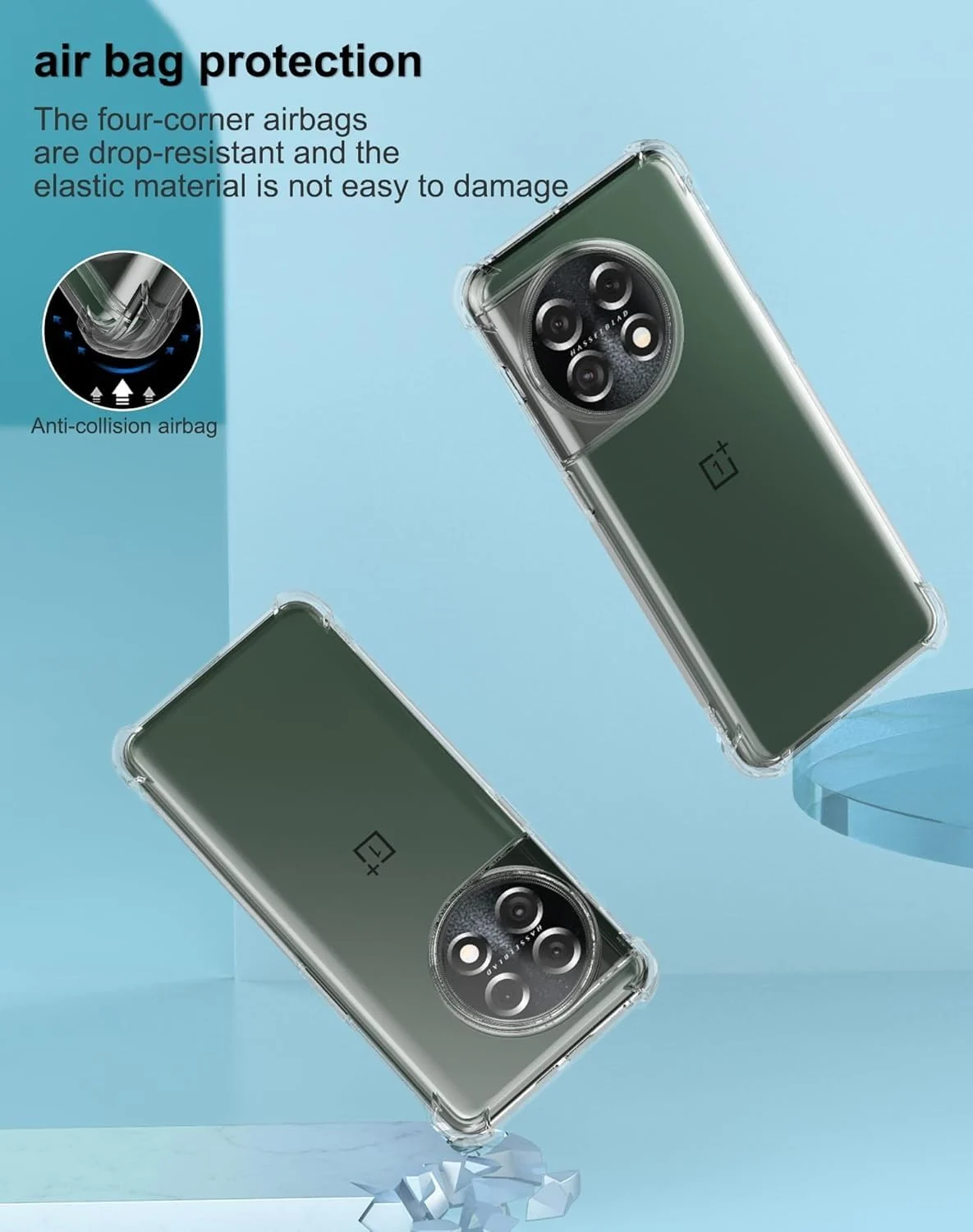 DL3 Mobilak Case Compatible with OnePlus 11R 5G, Cover Silicone TPU Gorilla Anti-shock Protector Camera Shockproof Corners - Clear