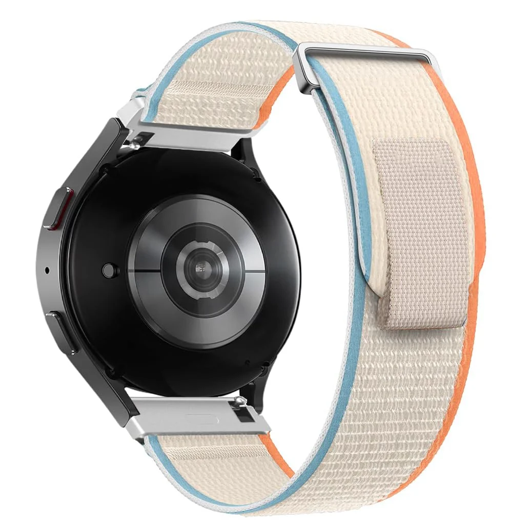 DL3 Mobilak Alpine Loop Bands Sport Nylon 20MM Compatible with Samsung Gear Sport/Watch 6/5/4/5 Pro 45mm/S2 classic/active 2 40mm 44mm/Amazfit GTS 2/2e/GTS 3/3 Pro/GTS 4/GTS 2 3 4 (Trail Cream)