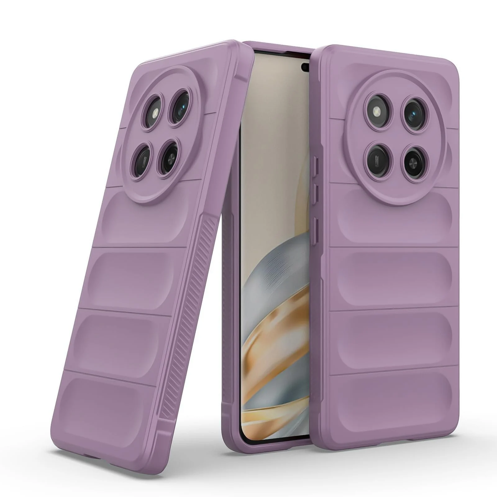 DL3 Mobilak Flexible Silicone and TPU Protective Case with Camera Protection for Honor X9C - Purple