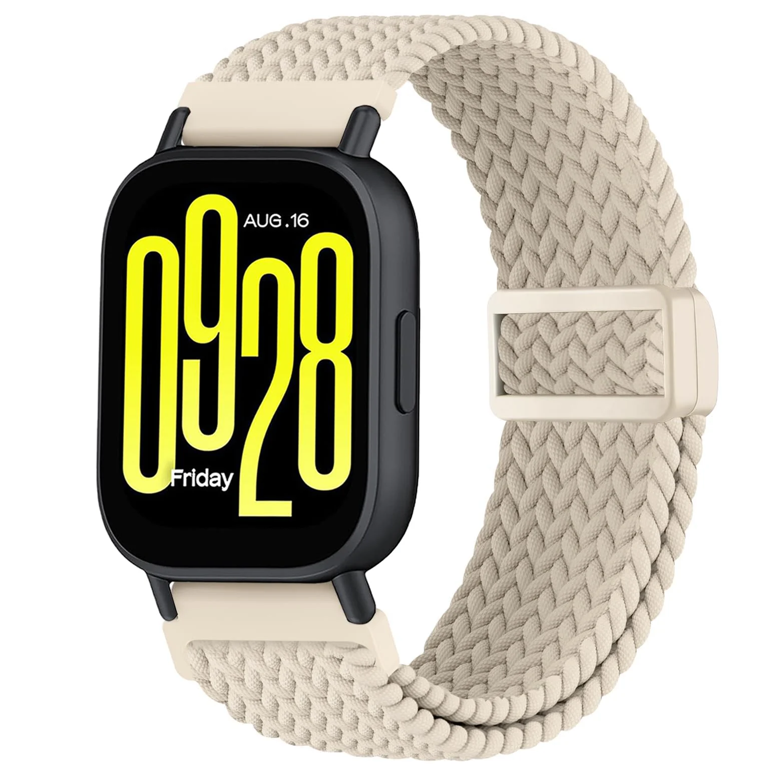 DL3 Mobilak Magnetic Braided Nylon Band Compatible with Xiaomi Redmi Watch 5 Active/Xiaomi Redmi Watch 5 Lite, 22mm Elastic Loop Stretchy Wristband Strap Replacement for Redmi Watch 5 Active/Redmi Watch 5 Lite
