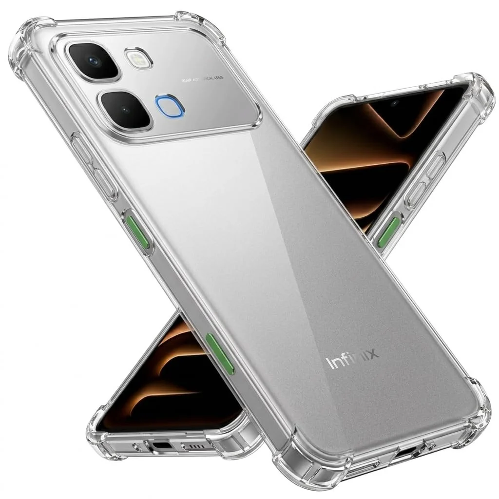 DL3 Mobilak Case Compatible with Infinix Note Edge 5G, Cover SiliconeTransparent TPU Gorilla Anti-shock Protector Camera Shockproof Corners - Clear