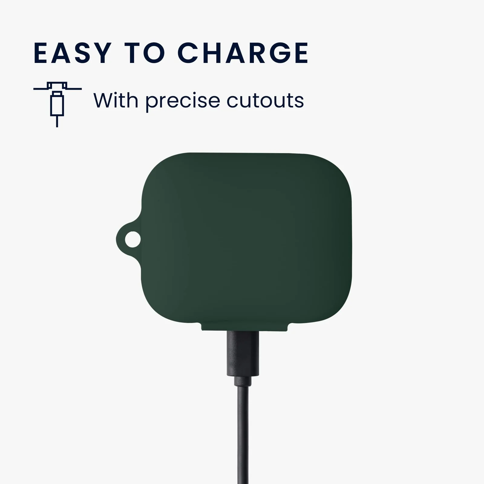 DL3 Mobilak Silicone Case Compatible with OnePlus Buds Pro Earbuds, Soft Silicone Protective Case Cover, Shockproof Sleeve with Carabiner - Green