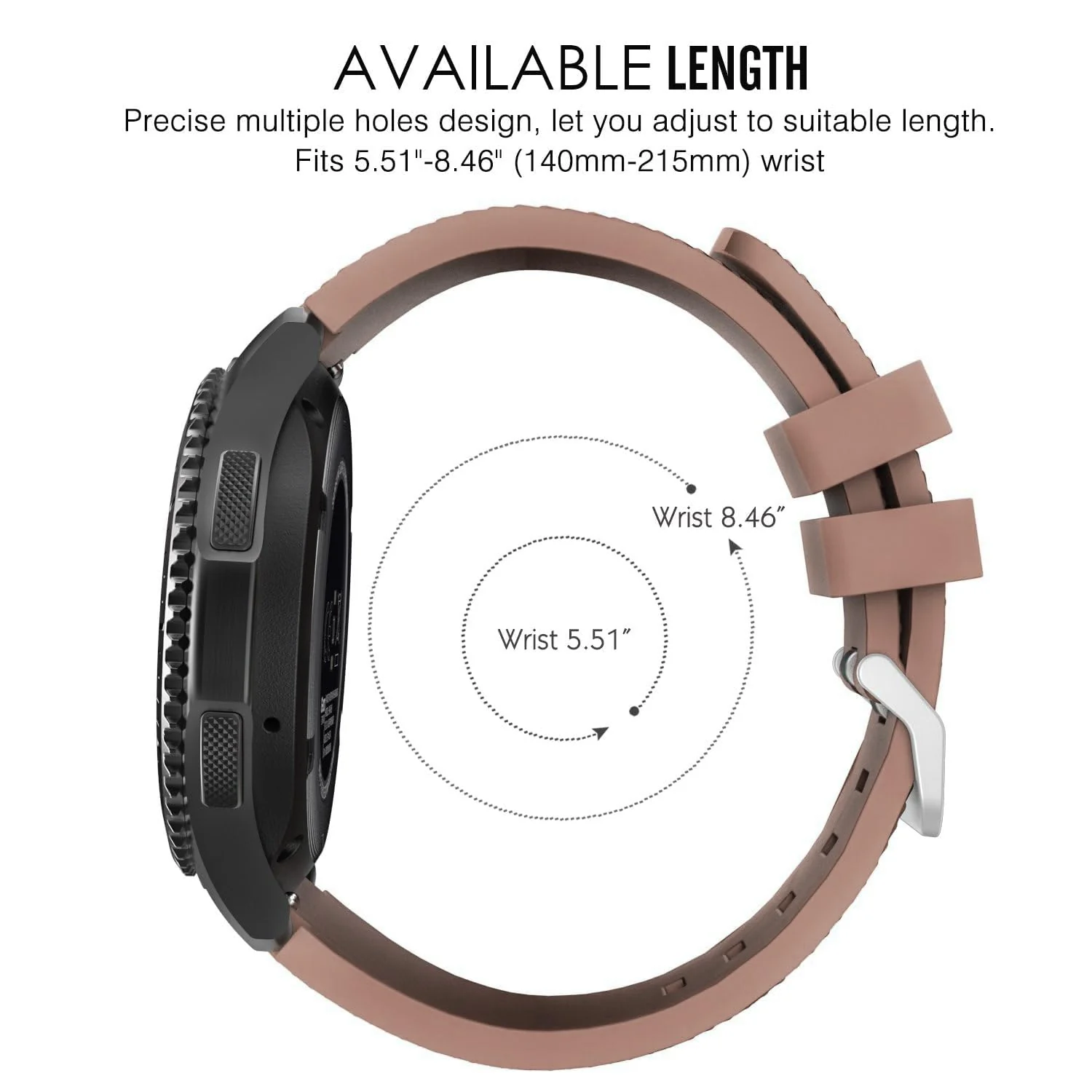 DL3 Mobilak Silicone Sport Band 22MM Xiaomi Redmi Watch 5 Active/5 Lite/Samsung Galaxy Watch 46mm/Watch 3 45mm/Gear S3/Huawei watch (GT6 GT5 GT4 GT3 GT2 GT 46MM)/GT2E/GT5 Pro/GT 6 Pro/Amazfit GTR 3/4 - Desert
