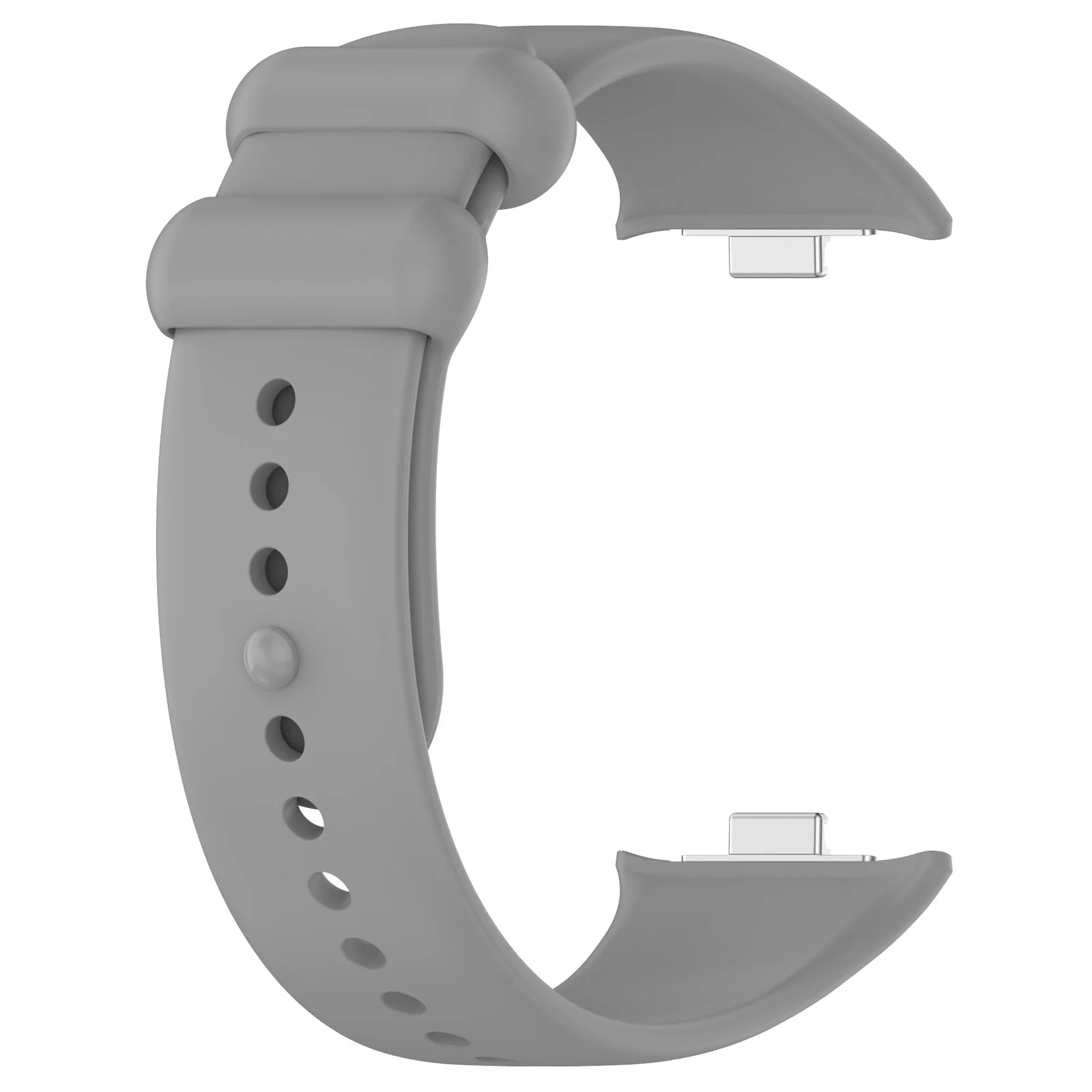 DL3 Mobilak Sport Strap Compatible with Xiaomi Redmi Watch 4/ Xiaomi Band 8 pro, Soft Silicone Sports Wristband for Men Women, Double Ring Adjustable Replacement - Gray