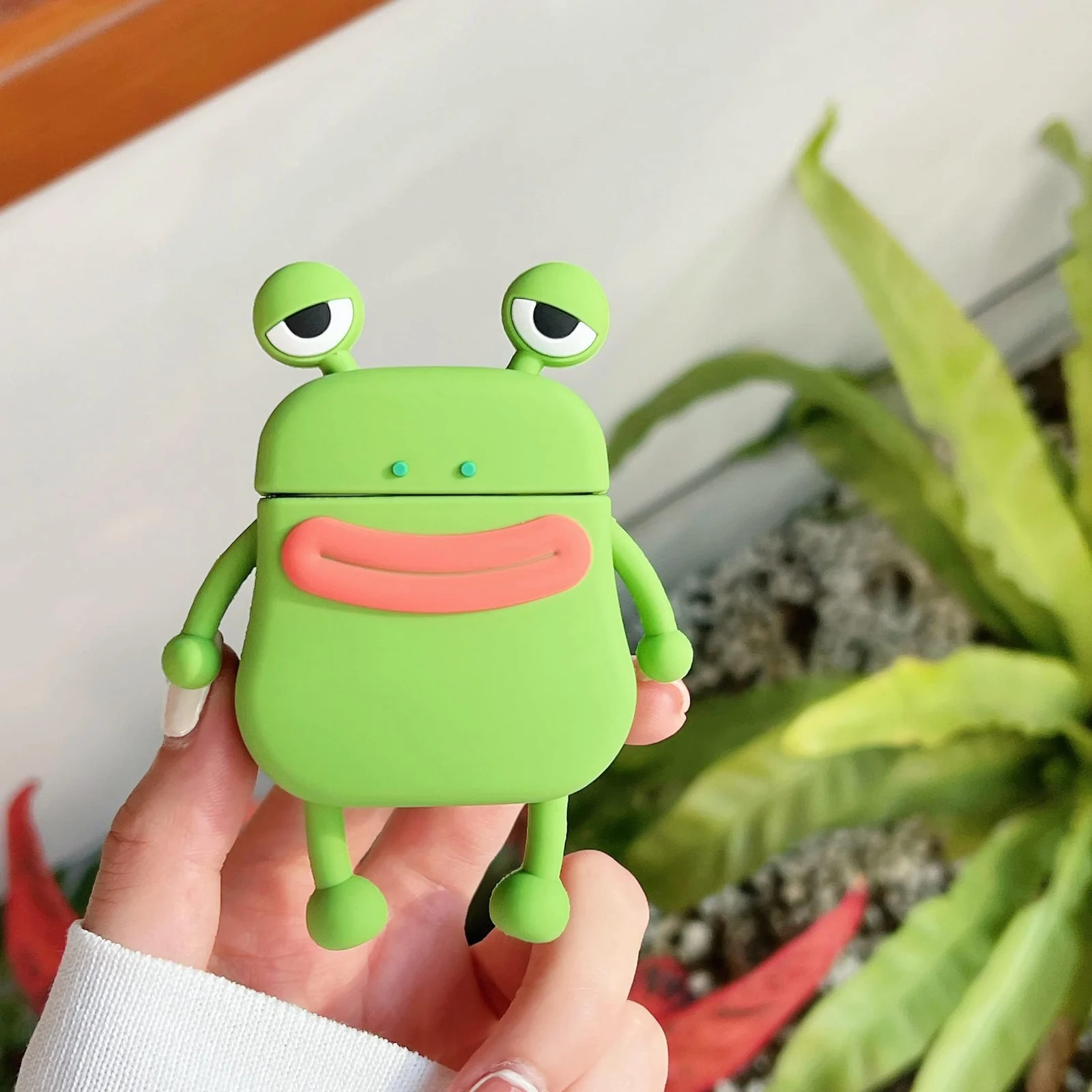 DL3 Mobilak For AirPods Pro Case Soft Silicone Shockproof Cover for Apple AirPods Pro, New 3D Cute Cartoon Creative Fun Case Skin with Keychain Design for AirPods Pro Charging Case 2019 - Frog Green