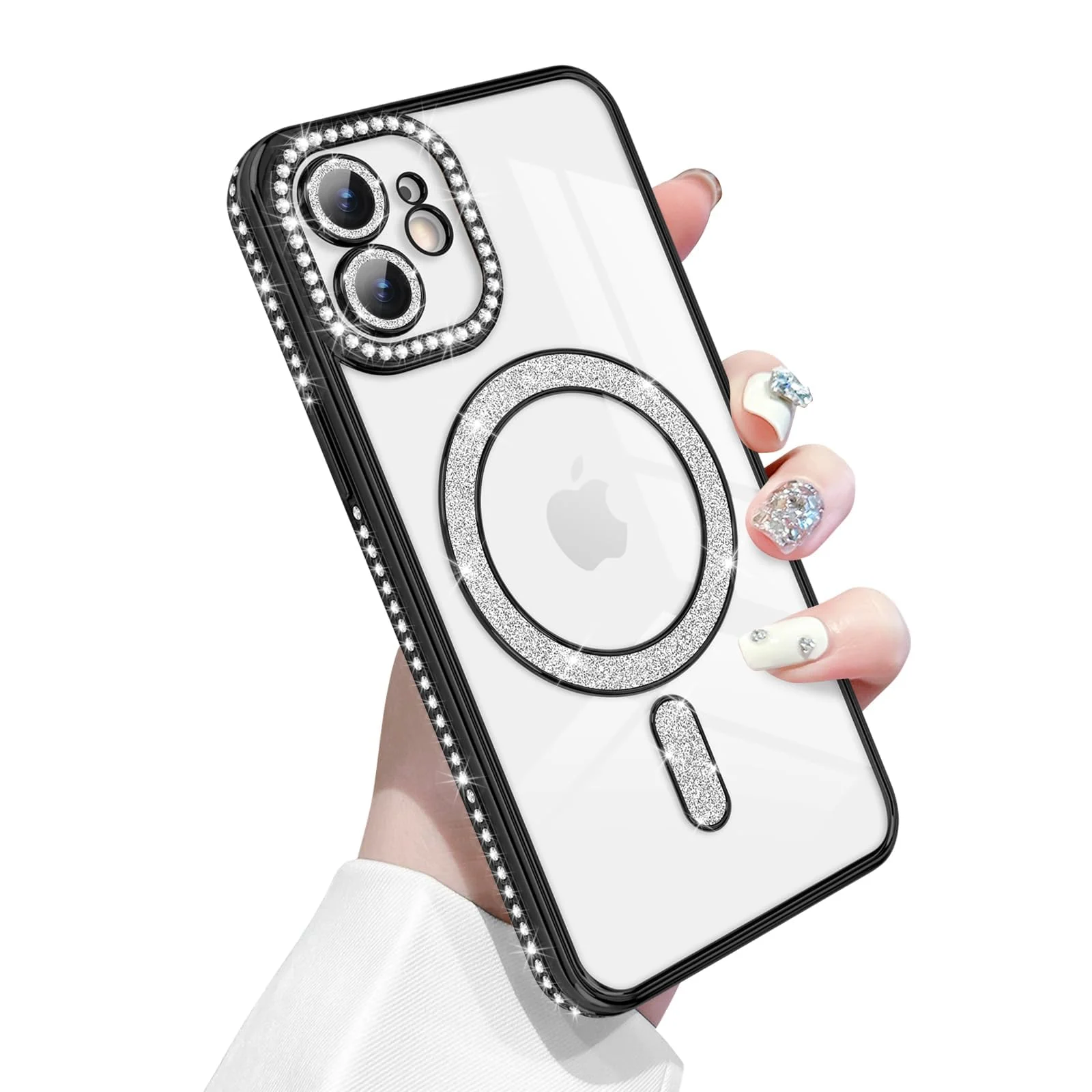 DL3 Mobilak MagSafe-Compatible Magnetic Case for iPhone 11 with Camera Protection and Magnetic Car-Mount Support - Black