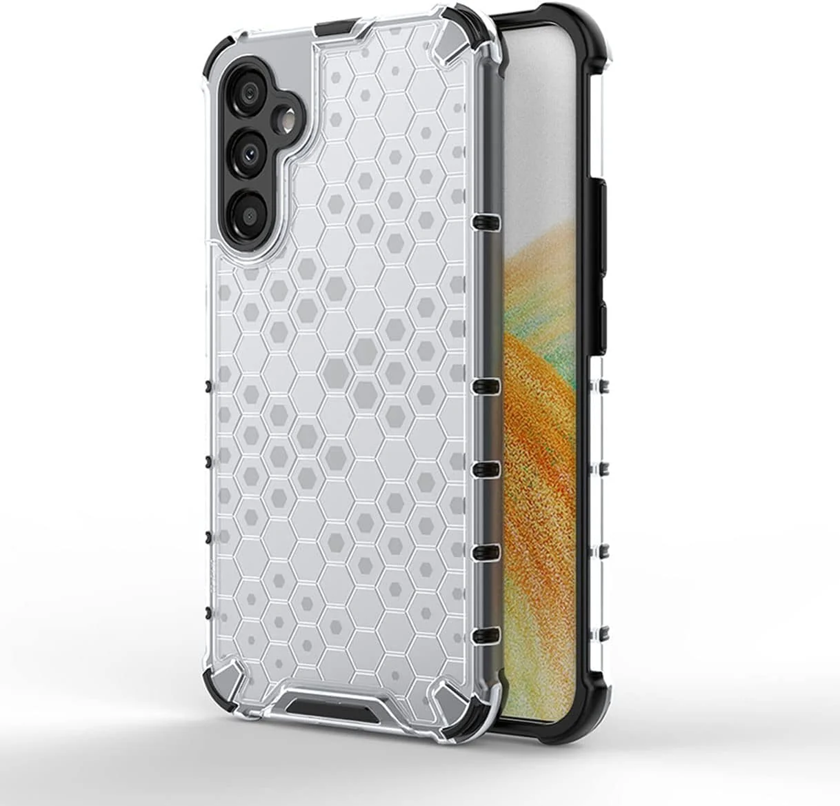 DL3 Mobilak Honeycomb Protective Case for Samsung Galaxy A54 5G, Shock-absorbing protection, Transparent design, Slim, lightweight profile - Clear