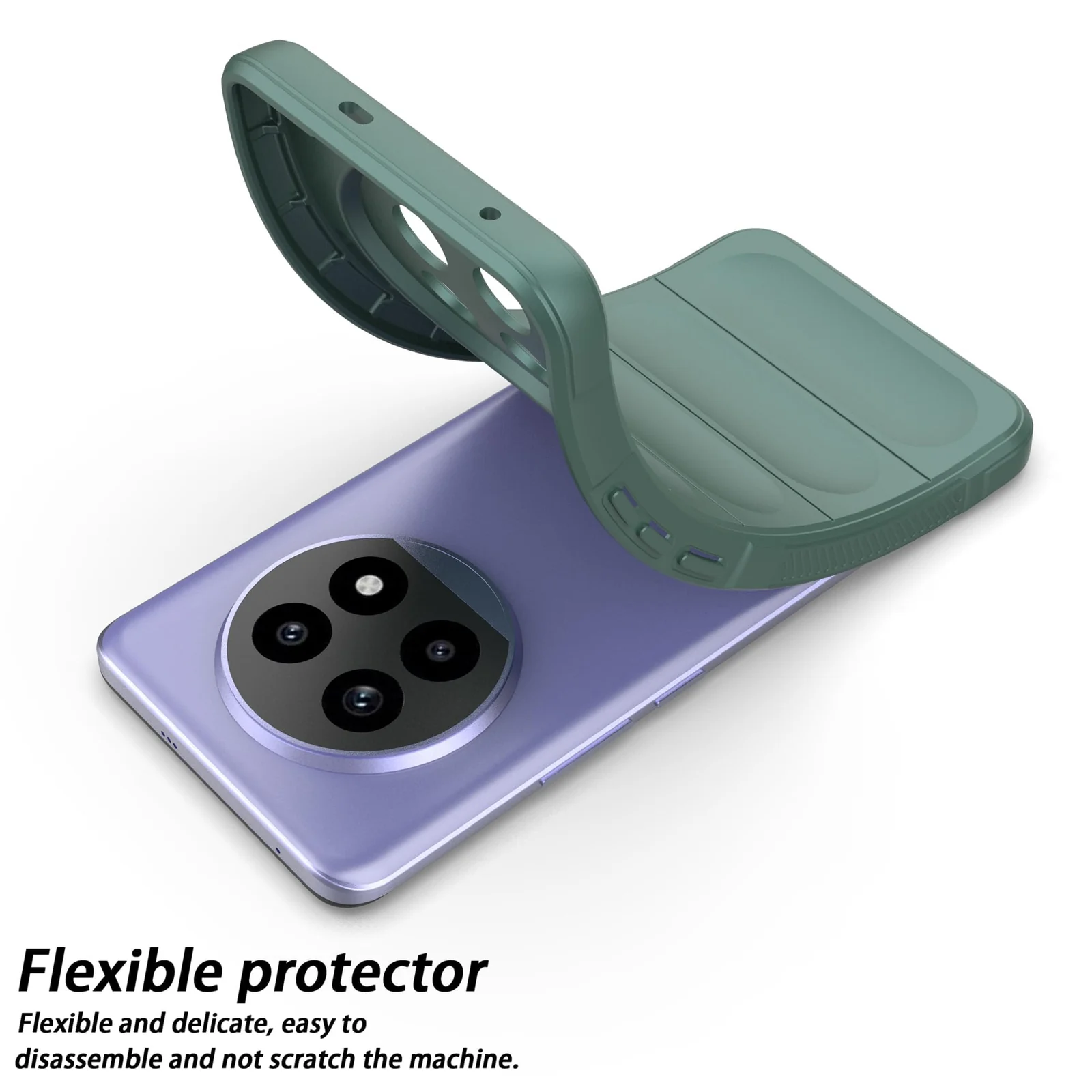 DL3 Mobilak Flexible Silicone and TPU Protective Case with Camera Protection for realme 13 Pro / realme 13 Pro Plus 5G - Green