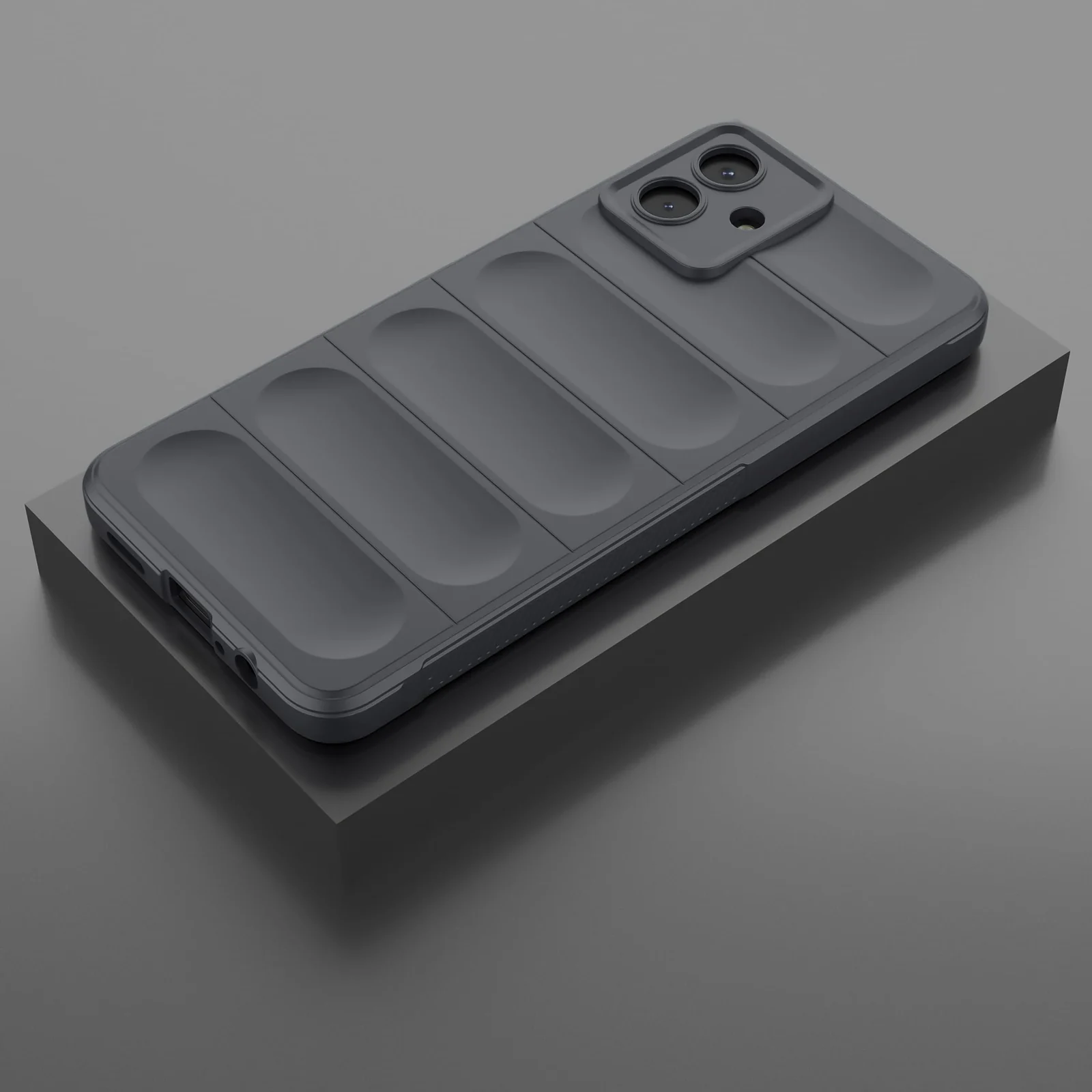 DL3 Mobilak Soft Silicone Protective Case for Samsung Galaxy A07 with Camera Protection and Shockproof Design - Dark Gray