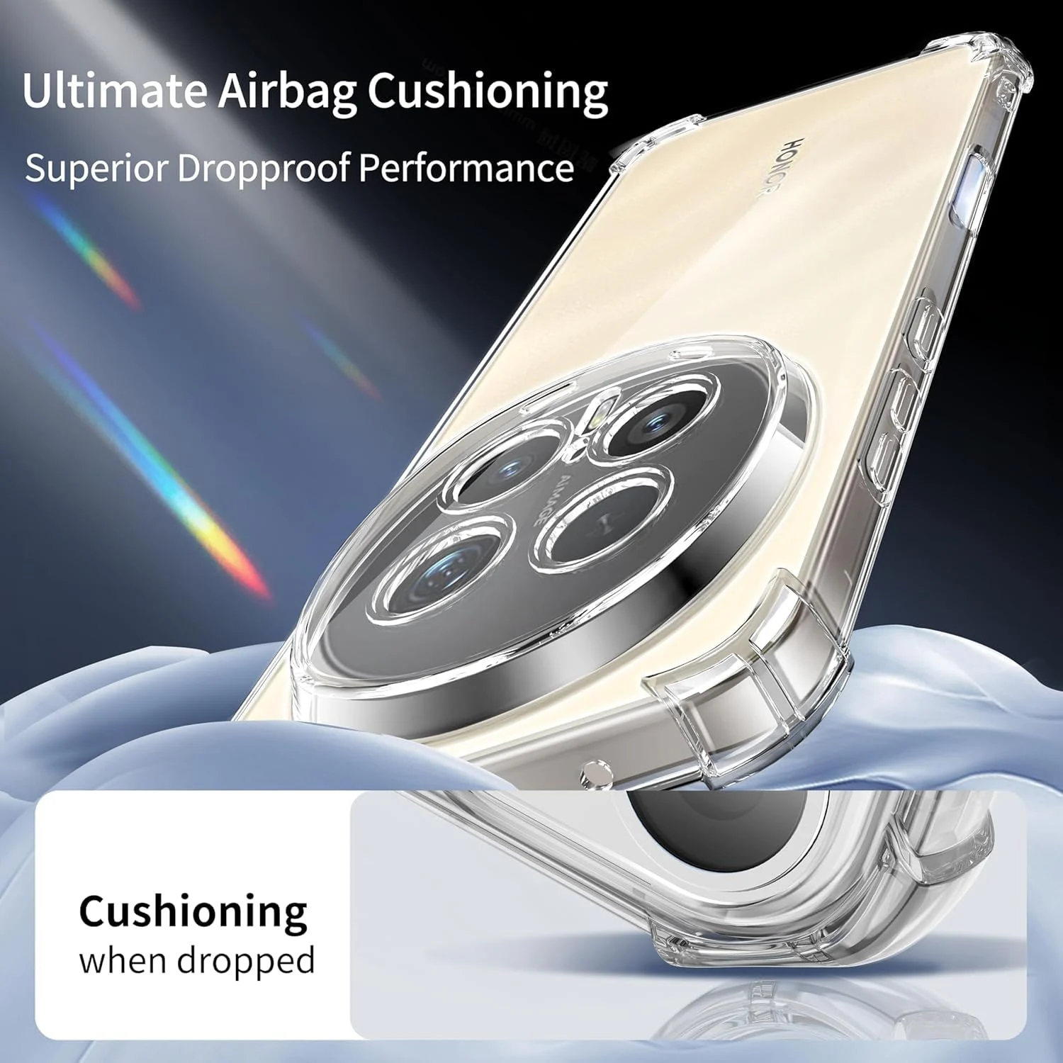 DL3 Mobilak Clear TPU Protective Case for Honor Magic 8 Pro 5G with Camera Protection and Shockproof Design - Clear