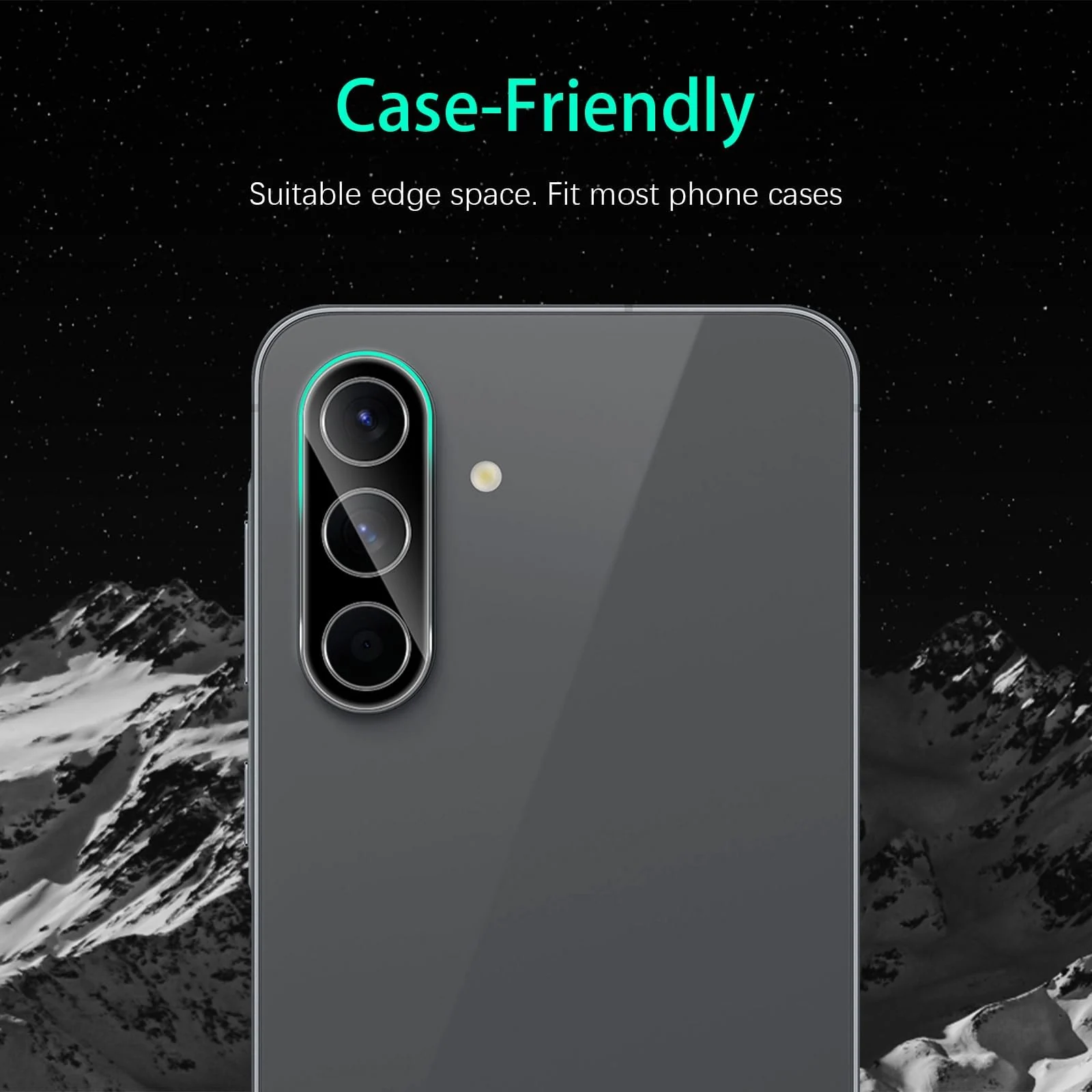 DL3 Mobilak Camera Lens Protector for Samsung Galaxy A56 / A36 / A26 Accessories, 9H Tempered Glass Metal Individual Ring Camera Cover Screen Protector, Case Friendly, Anti Scratch - Black