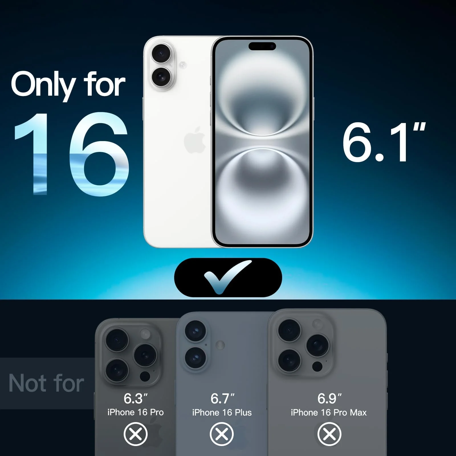 DL3 Mobilak for iPhone 16 6.1-Inch Tempered Glass Screen Protector, 9H Hardness Anti-Scratch Tempered Glass flim, Case Friendly, Anti-Scratch For iPhone 16 - Clear