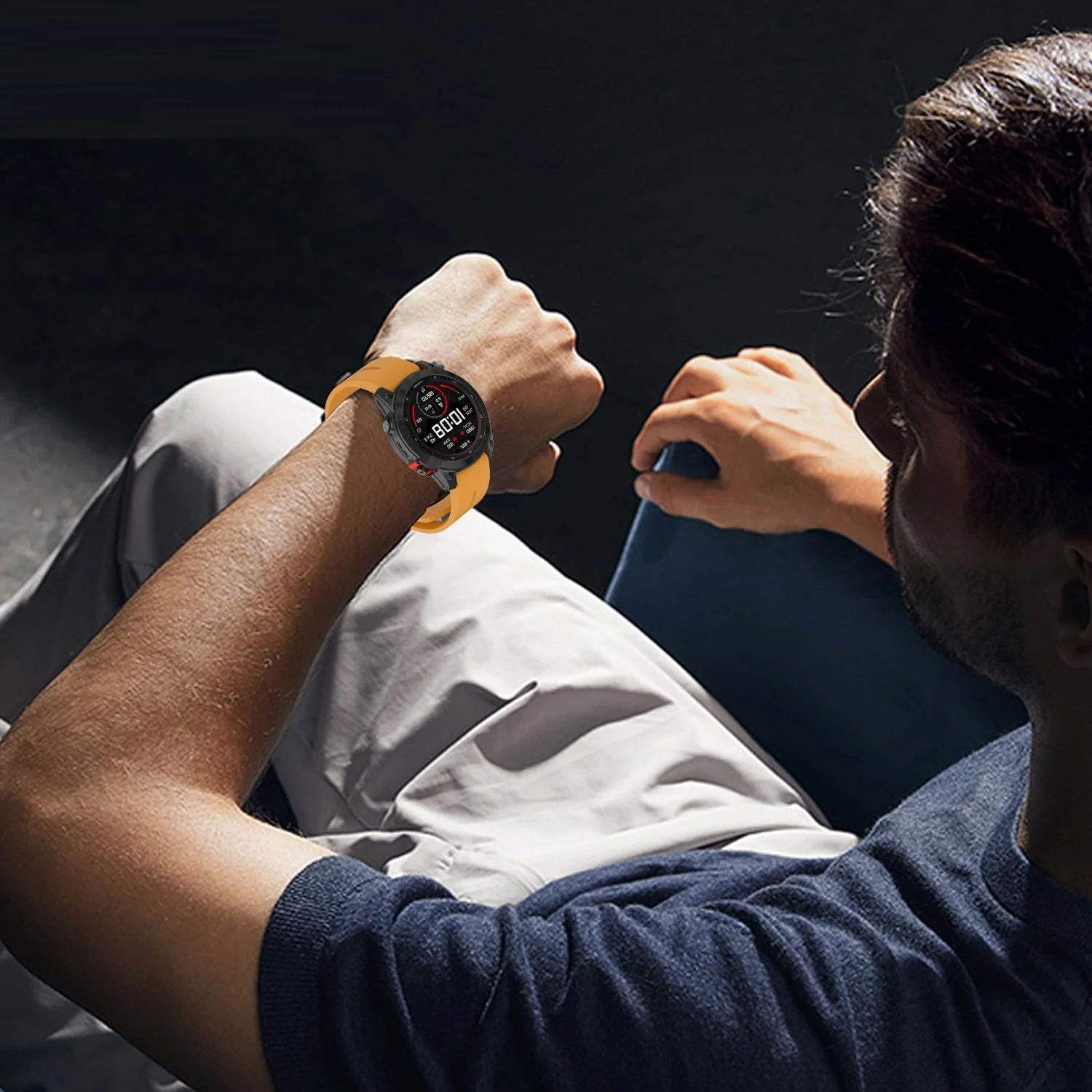 DL3 Mobilak 22MM Silicone Band Magnetic Clasp Strap For Xiaomi Redmi Watch 5 Active/5 Lite/Samsung Galaxy Watch 46mm/Watch 3 45mm/Gear S3/Huawei watch (GT6 GT5 GT4 GT3 GT2 GT 46MM)/GT6 Pro/Amazfit GTR4 - A.Orange