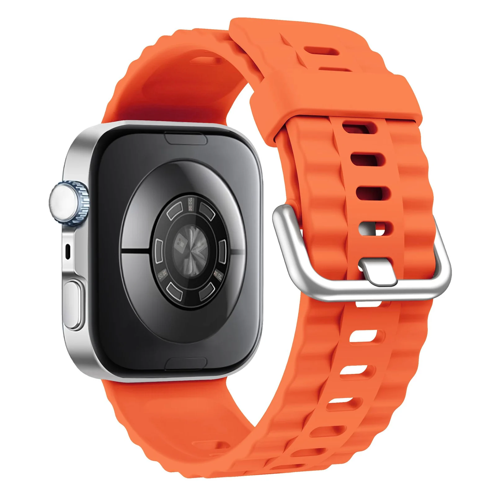 DL3 Mobilak Wavy Texture Sports Wristbands for Huawei Watch Fit 4/Fit 4 Pro/Fit 3 Strap, Breathable Silicone Wristband Strap Watch Strap Bracelet for Huawei Watch Fit 4 Pro/Fit4/3 - Orange