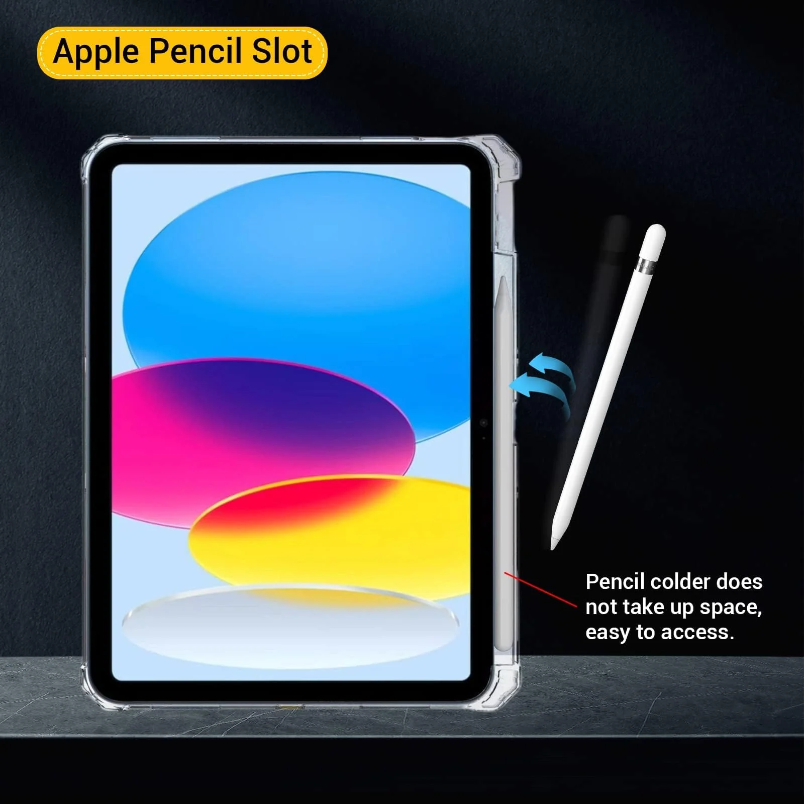 DL3 Mobilak Transparent Stand Case for iPad Mini 7 A17 Pro 2024/iPad Mini 6 2021 8.3 Inch iPad Mini 7th/6th Gen Shockproof, Slim Anti-Yellowing Bumper, Kickstand Cover, with Pencil Holder - Clear