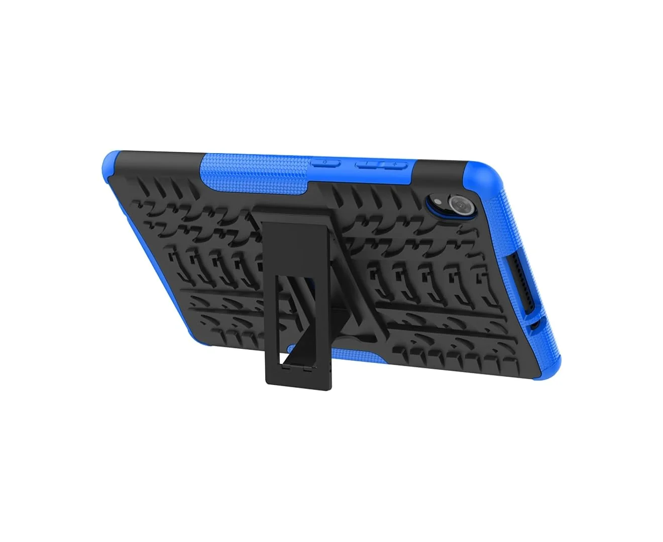 DL3 Mobilak Case For Lenovo Tab M8 4th Gen 2023/3rd Gen 2022/HD LTE 2021/Tab M8 HD/Tab M8 FHD 2019 8.0 inch, Hybrid Rugged Armor Heavy Duty 2 in 1 TPU + PC Dual Layer Case with Kickstand - Blue