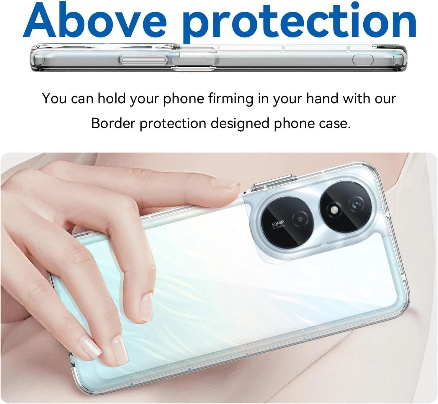 DL3 Mobilak Case Compatible with Honor X7b, Case Crystal Soft TPU Gel Case Flexible Silicone Anti-Scratch Camera Protection TPU Cover - Clear