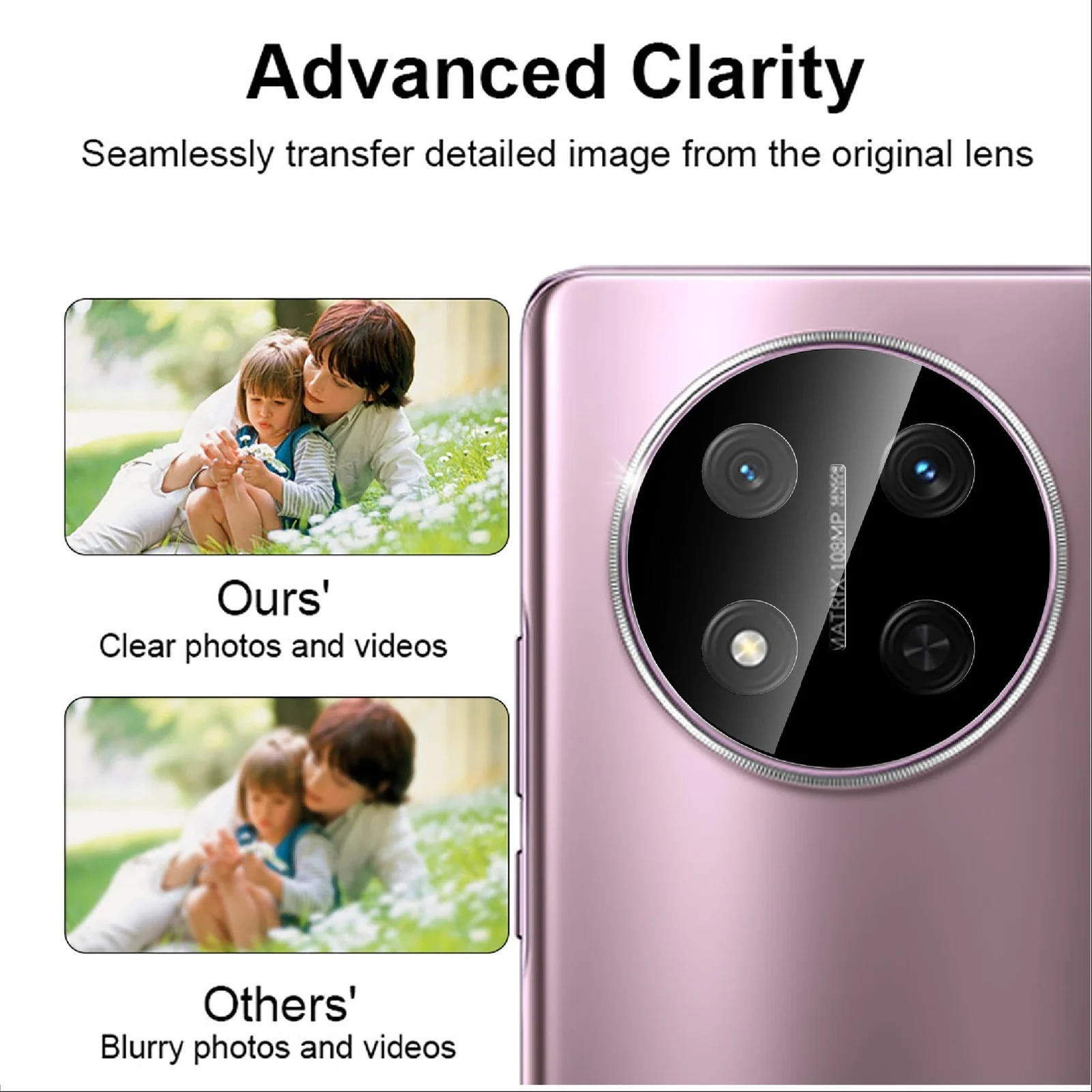 DL3 Mobilak Honor X9C Camera Lens Protector Tempered Glass Screen Protector HD [Full Coverage][Anti-Scratch] Drop Protection Ultra Clear/Thin Lens Protector Case - Black