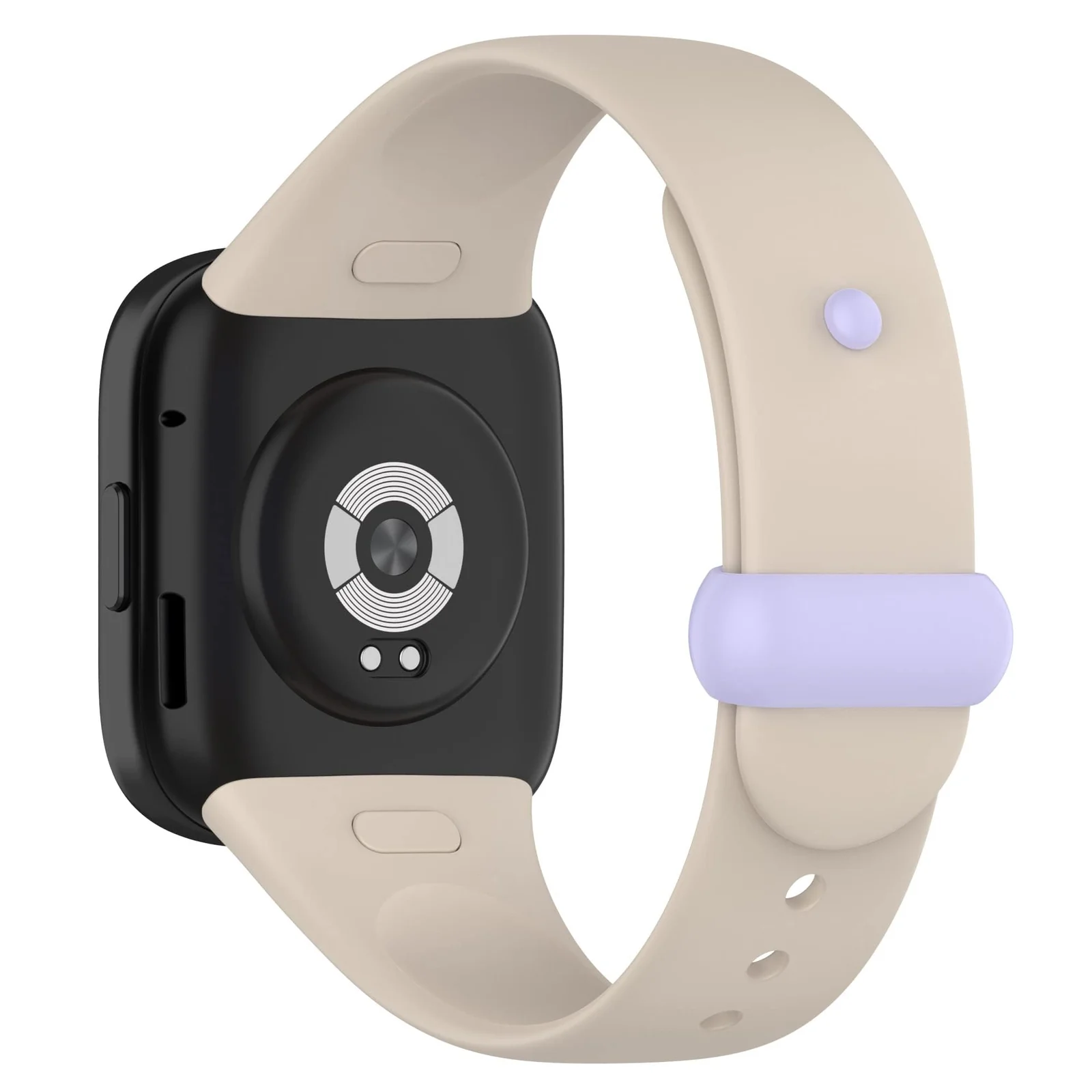 DL3 Mobilak Strap for Xiaomi Redmi Watch 3 Only, Soft Silicone Watch Band with Secure Buckle, Sport Replacement Wristband Bracelet Strap for Men & Women - Beige