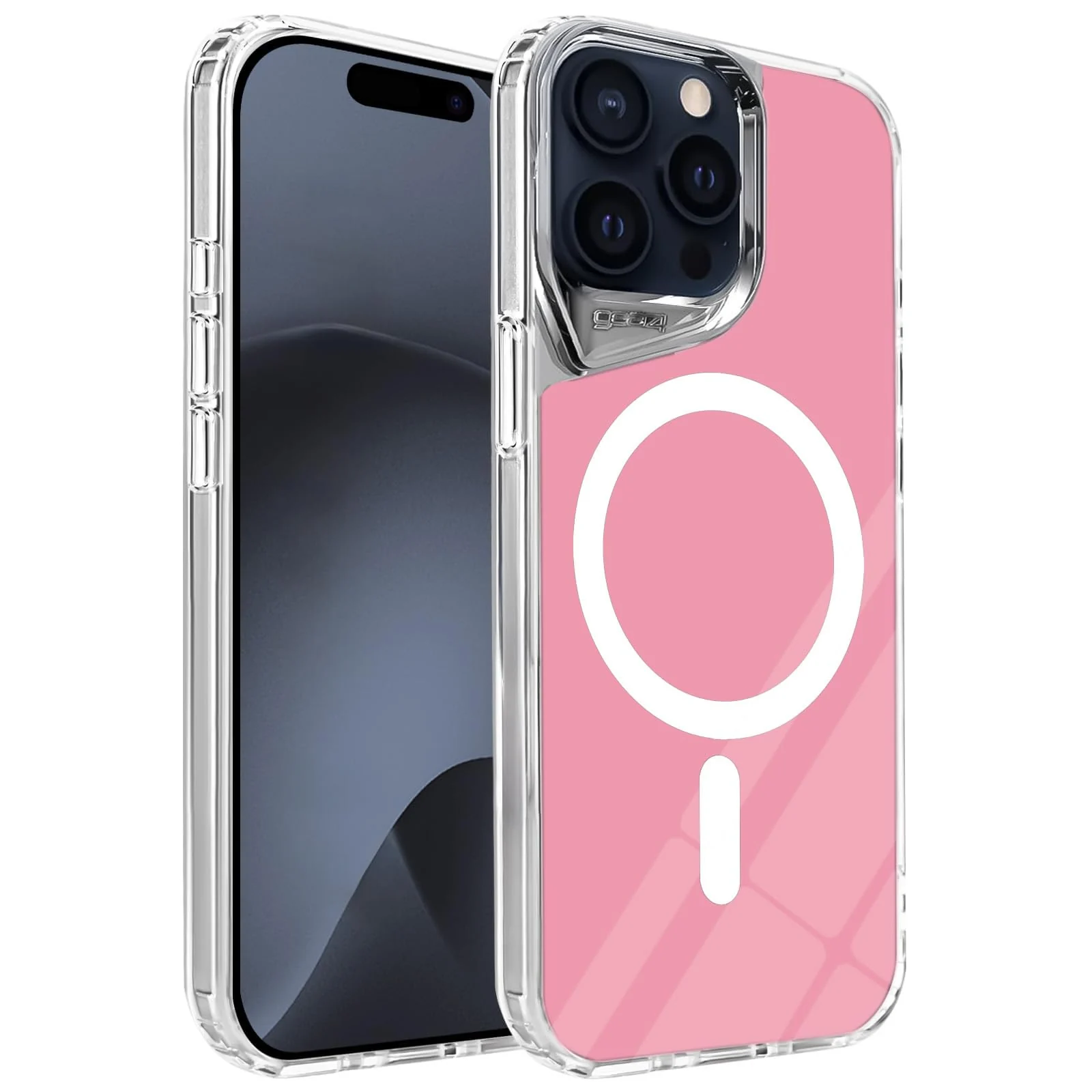 DL3 Mobilak Clear MagSafe-Compatible TPU Case for iPhone 15 Pro Max - Pink