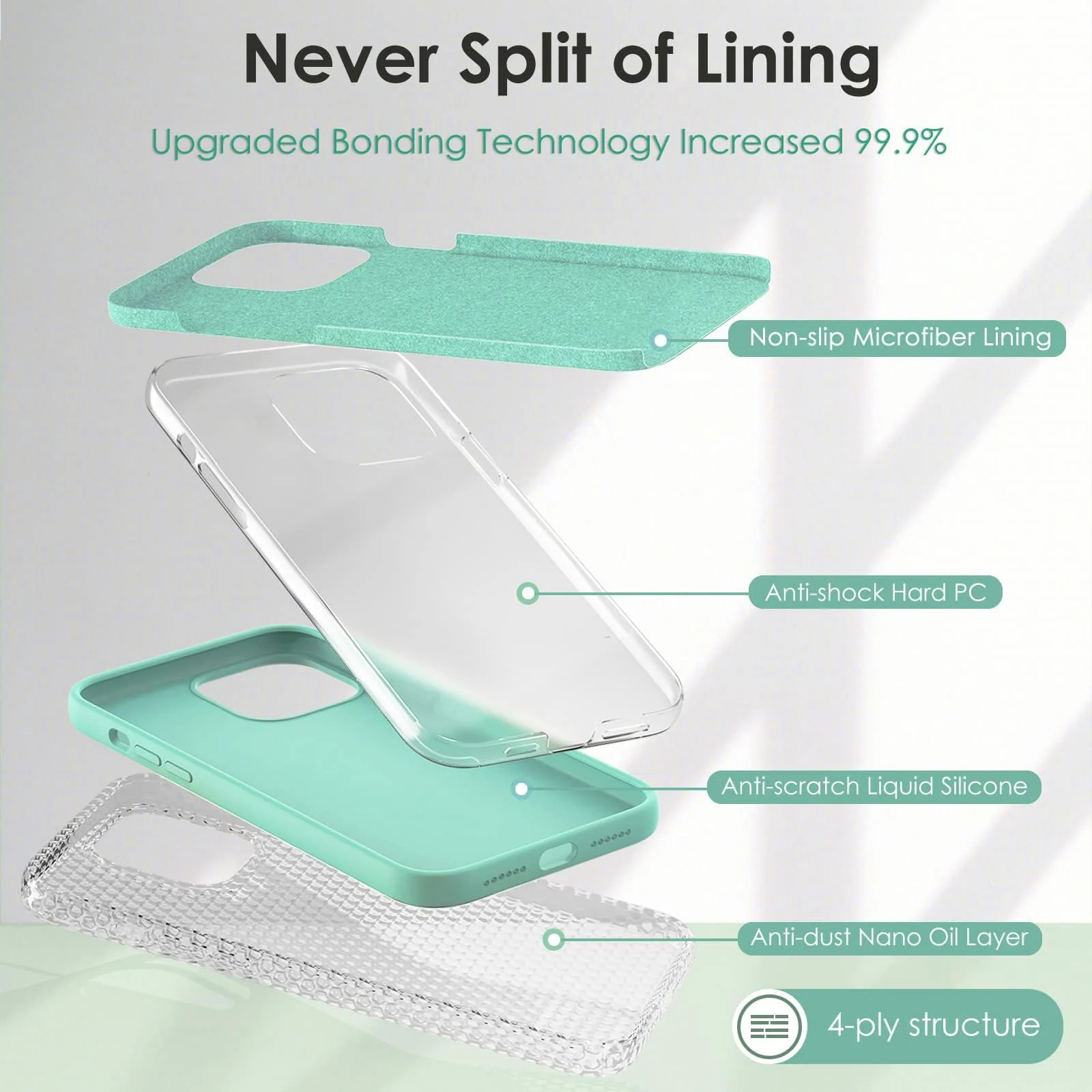 DL3 Mobilak Liquid Silicone Protective Case for iPhone 11 (6.1 Inch) with Camera Protection and Microfiber Lining - Sea Blue