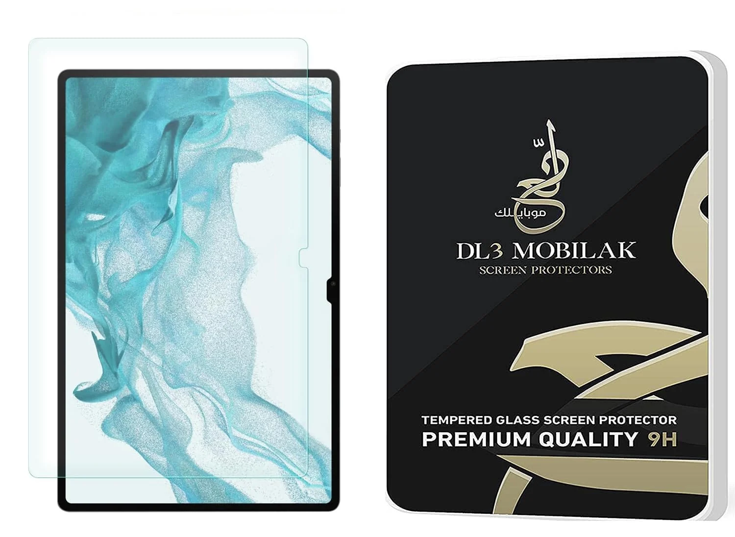 DL3 Mobilak Screen Protector For Samsung Galaxy Tab S9 Ultra 14.6 Inch 2023 Tablet Tempered Glass Film [HD Crystal ] [Easy Installation] [Scratch Resistant] [9H Hardness] - Clear