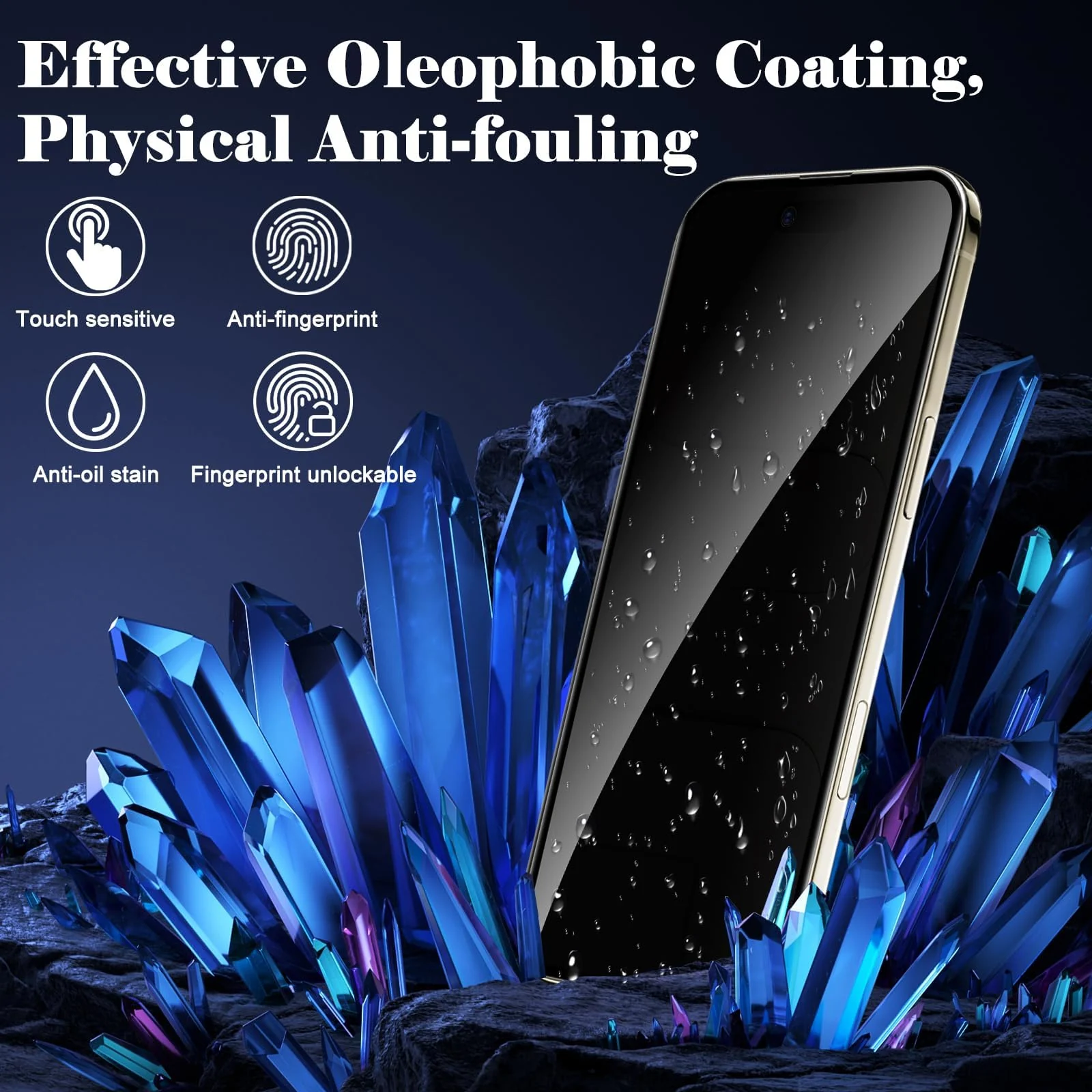 DL3 Mobilak Screen Protector for iPhone 17 Air 6.5-Inch, 9H Hardness Tempered Glass Film [Anti-Scratch] [No Bubbles] Anti-Spy Full Coverage Screen Protector for iPhone 17 Air - Privacy