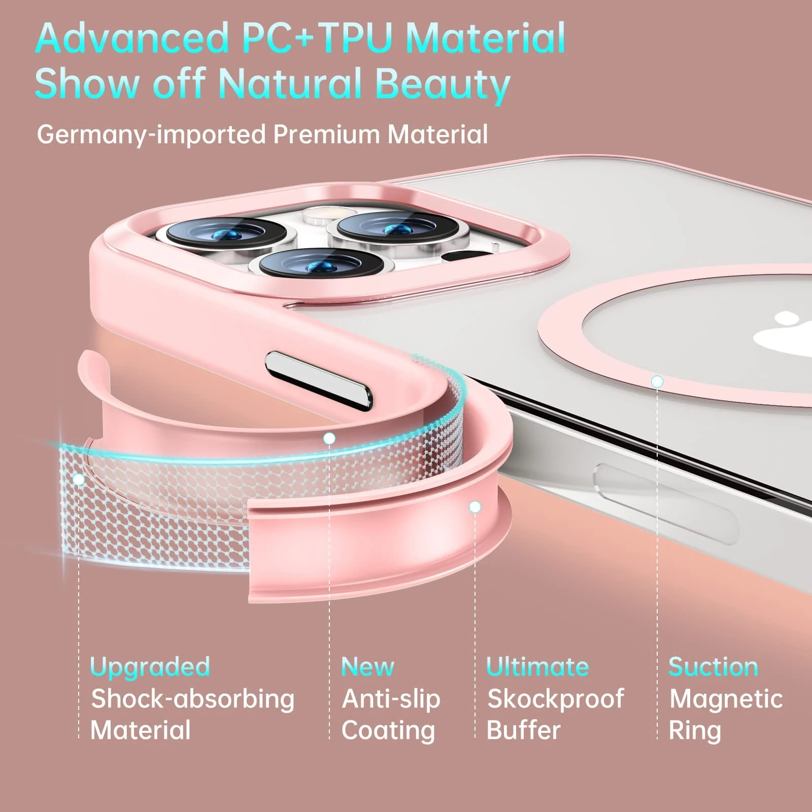 DL3 Mobilak Clear MagSafe-Compatible TPU Case for iPhone 11 (6.1 Inch) - Pink