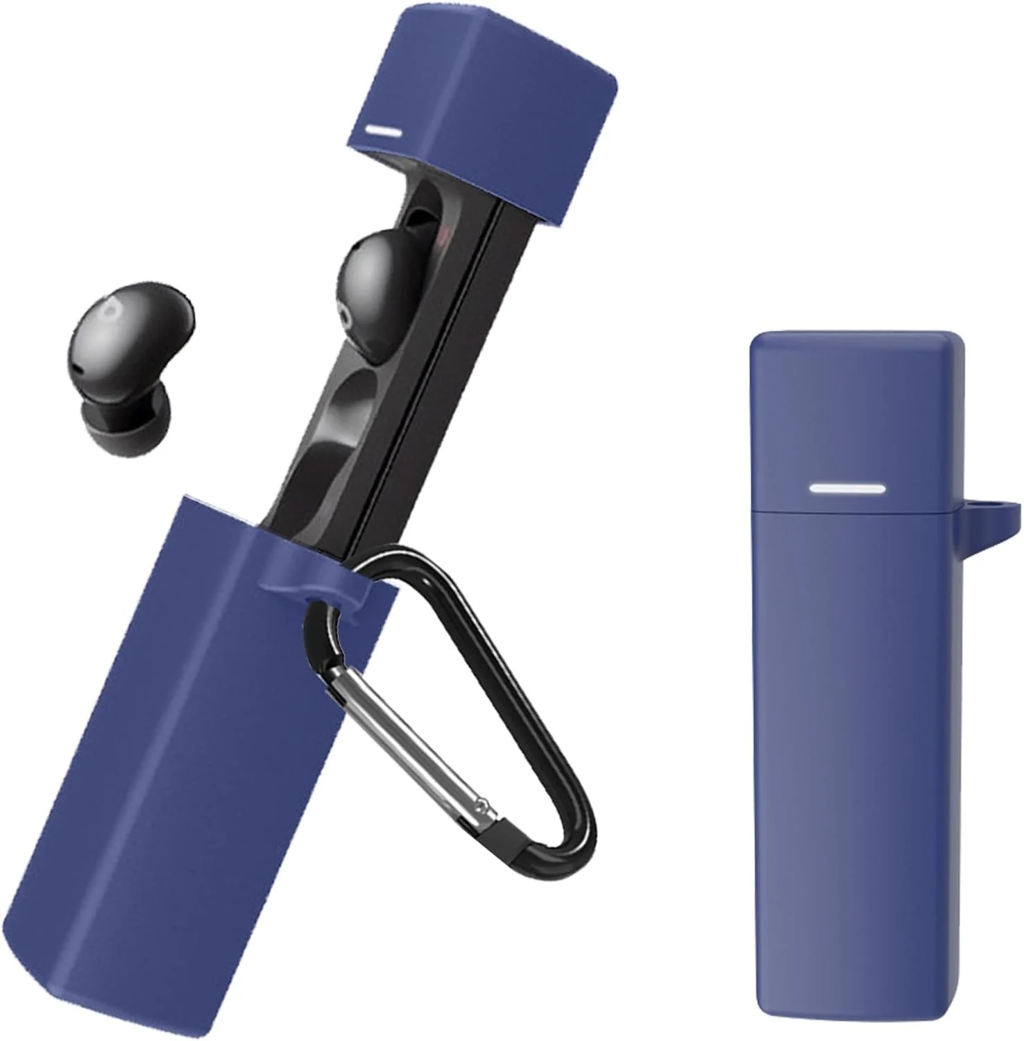 DL3 Mobilak Compatible with Anker Soundcore Anker A30i Case Cover, Soft Silicone Shockproof Protective Case Wireless Earbuds with Carabiner, Front LED Visible