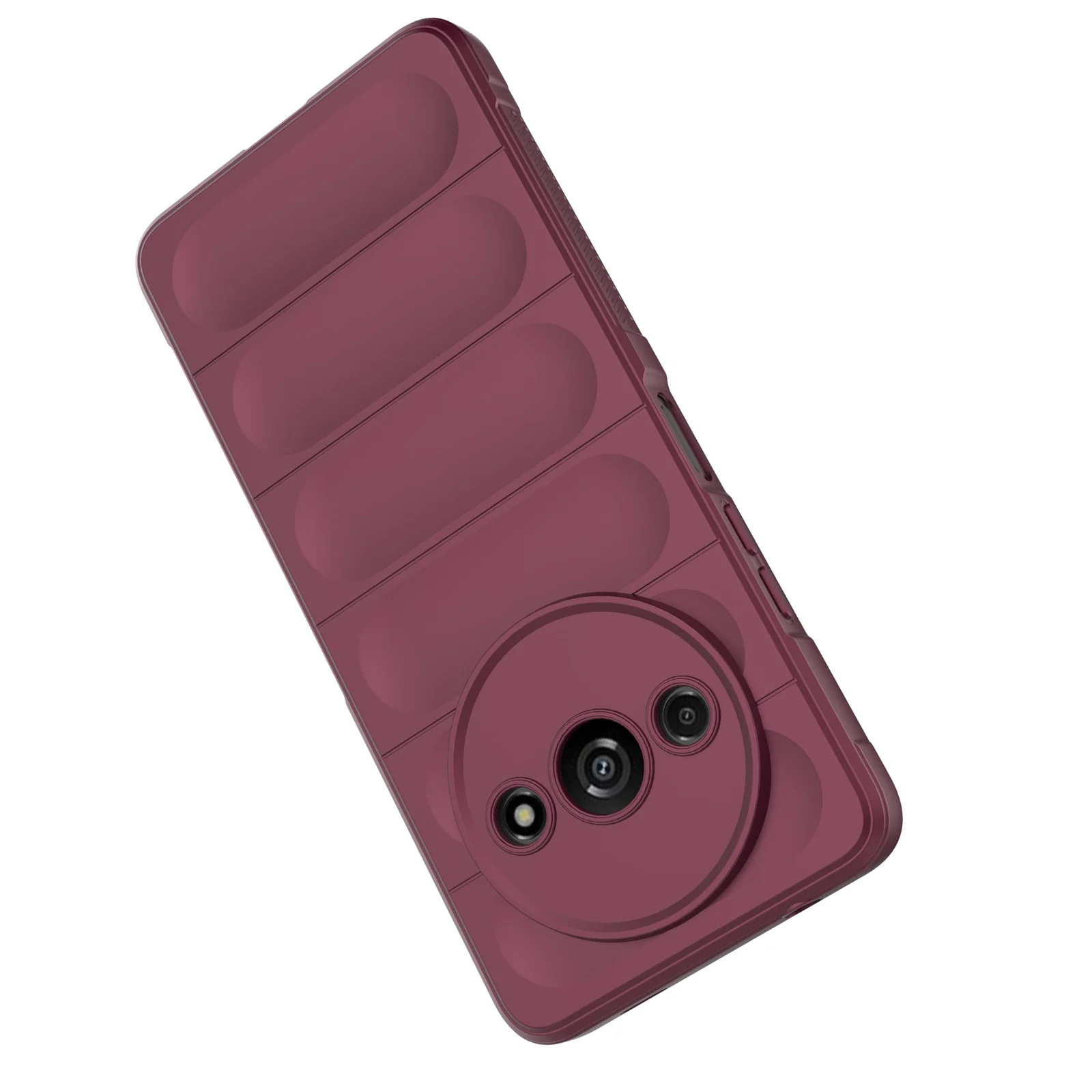 DL3 Mobilak Soft Silicone Protective Case for Xiaomi Redmi A3 with Camera Protection and Shockproof Design - Wine Red