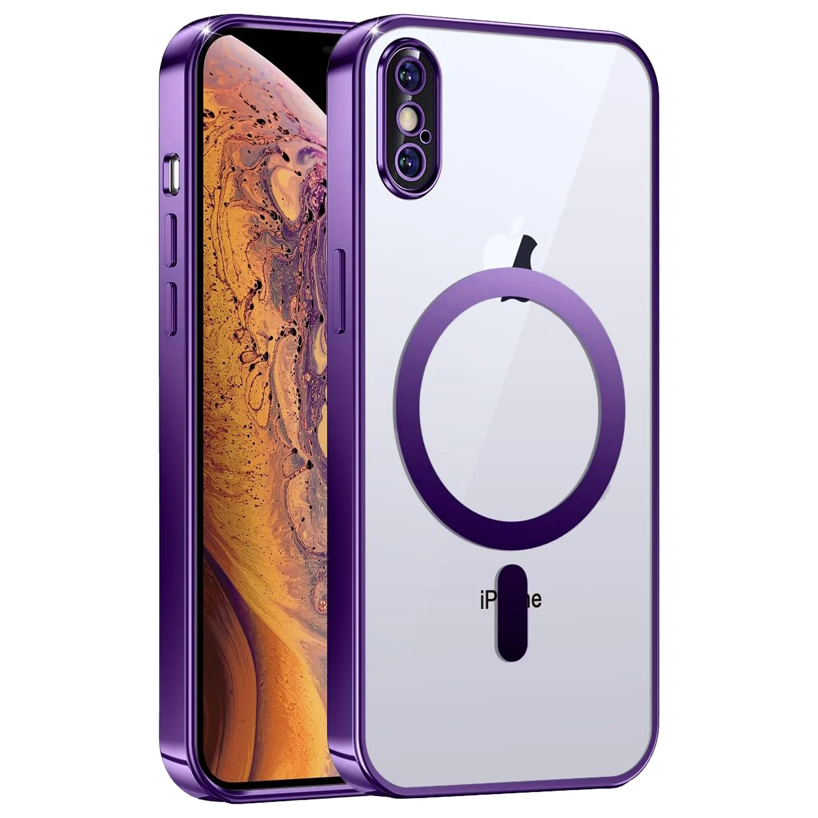 DL3 Mobilak Plated-Edge Protective Case for iPhone XS Max Compatible with, Compatible with MagSafe accessories, Camera protection, Scratch-resistant surface
