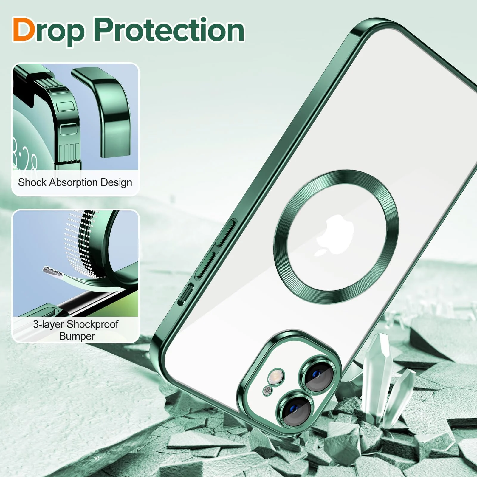 DL3 Mobilak Plated-Edge TPU Protective Case with Camera Protection for iPhone 11 - Green