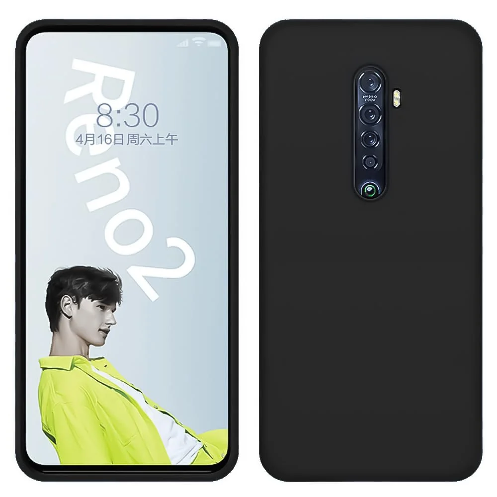 DL3 Mobilak Soft Silicone Gel Bumper Case for OPPO Reno 2 - Black