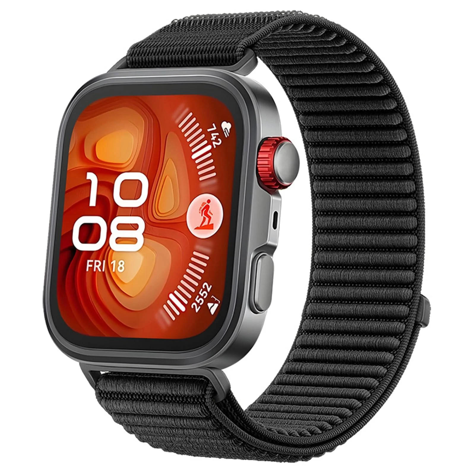 DL3 MOBILAK Elastic Nylon Watch Strap for Huawei Watch Fit 3 / Fit 4 / Fit 4 Pro / Fit 5 / Fit 5 Pro, A-Black