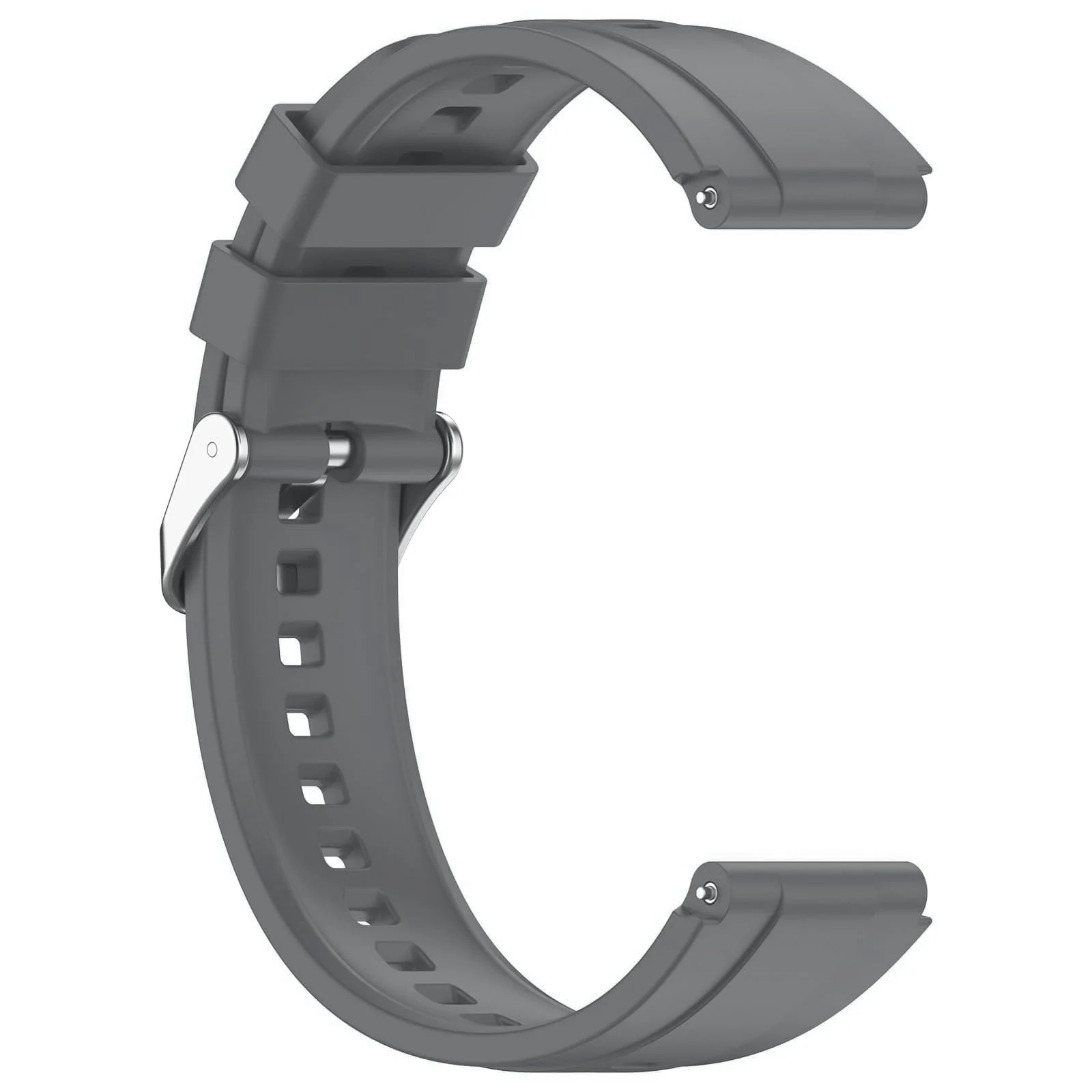 DL3 Mobilak Strap Compatible with Huawei Watch GT5 Pro 42mm / GT5 41mm / GT4 41mm / Garmin Venu 3S / Forerunner 265S / Fossil Women's Gen 6, 18mm Soft Silicone Replacement Bands - Grey