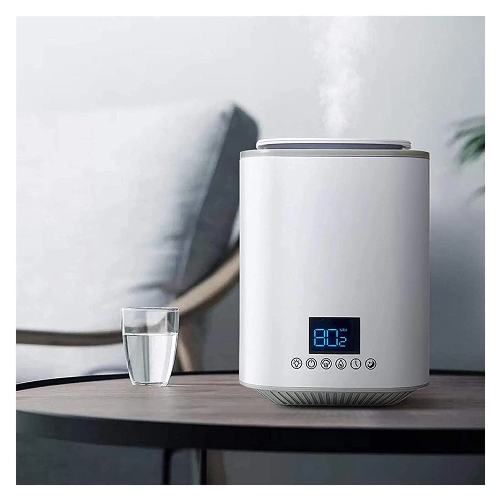Mobigon 3 Litres Humidifier for Room, Cool Mist Ultrasonic Humidifier / Essential Oil Diffuser, Super Quiet 360°Nozzle, Colorful Change, Auto Shut Off&UV Light&, Lasts Up to 24 Hours - White