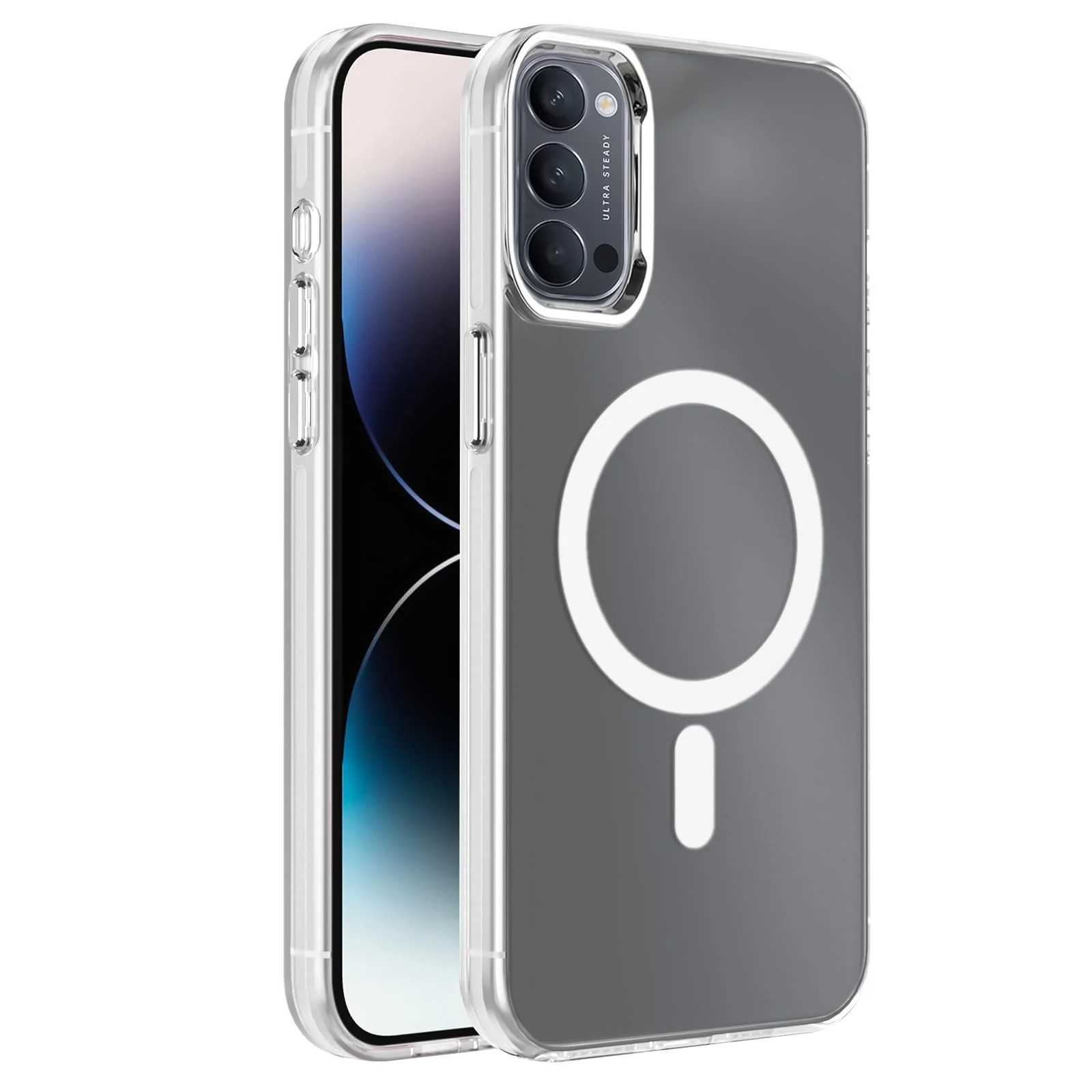 DL3 Mobilak Case For OPPO Reno 4 Case Crystal [Not Compatible with MagSafe] Soft TPU Gel Case Flexible Silicone Anti-Scratch TPU Cover - Clear