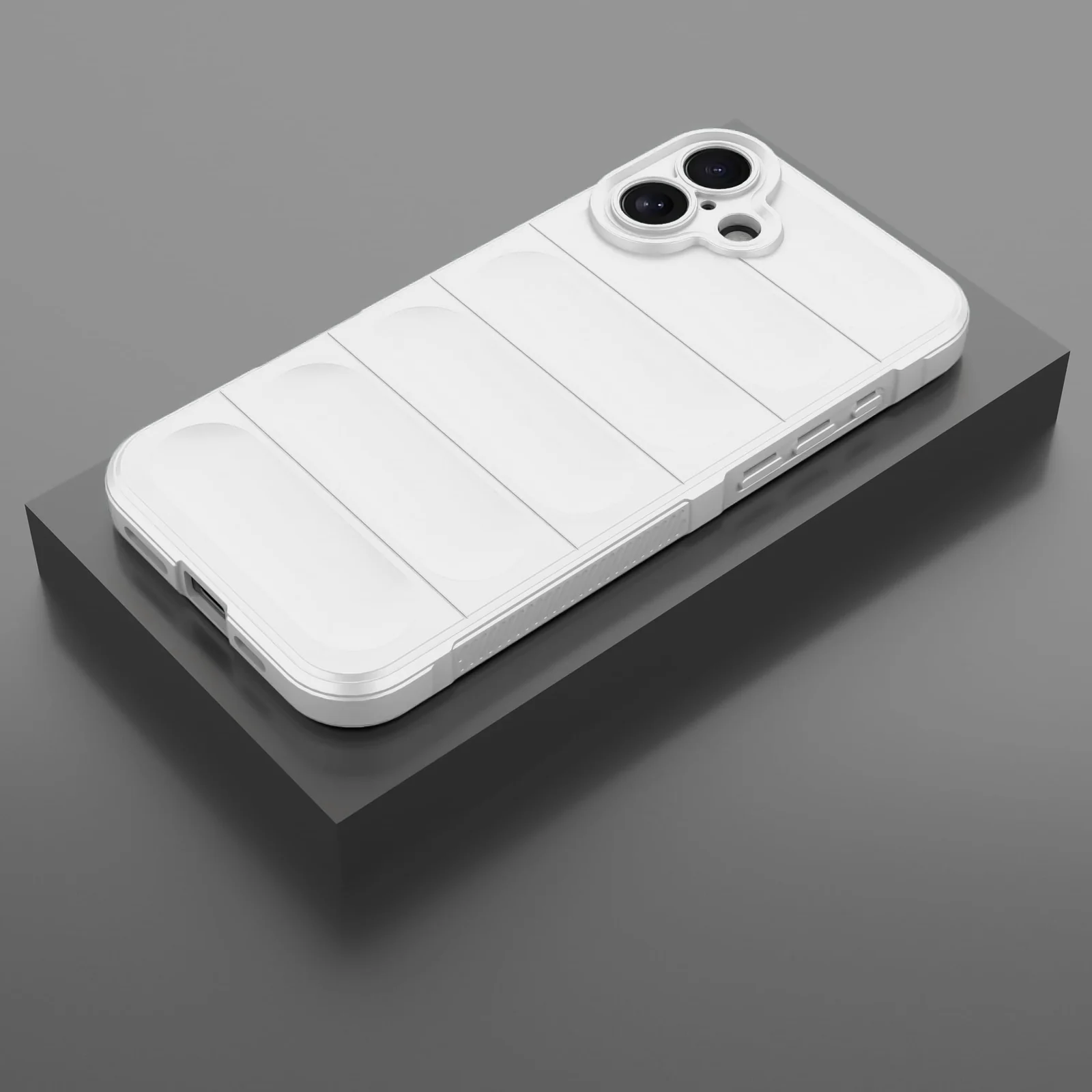 DL3 Mobilak Rugged Protective Case for iPhone 16 + Plus 6.7-Inch, Camera protection, Shock-absorbing protection, Non-slip grip - White