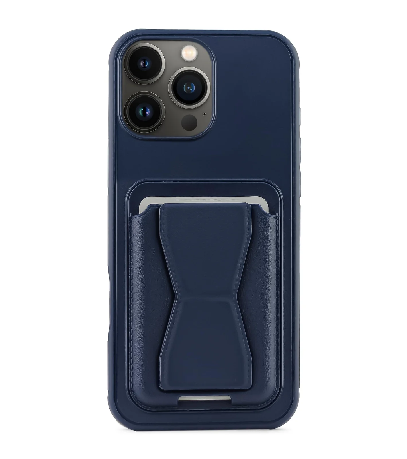 DL3 Mobilak Leather Wallet Case for iPhone 11 Pro 5.8-Inch, Camera protection, Shock-absorbing protection, Built-in kickstand - Blue