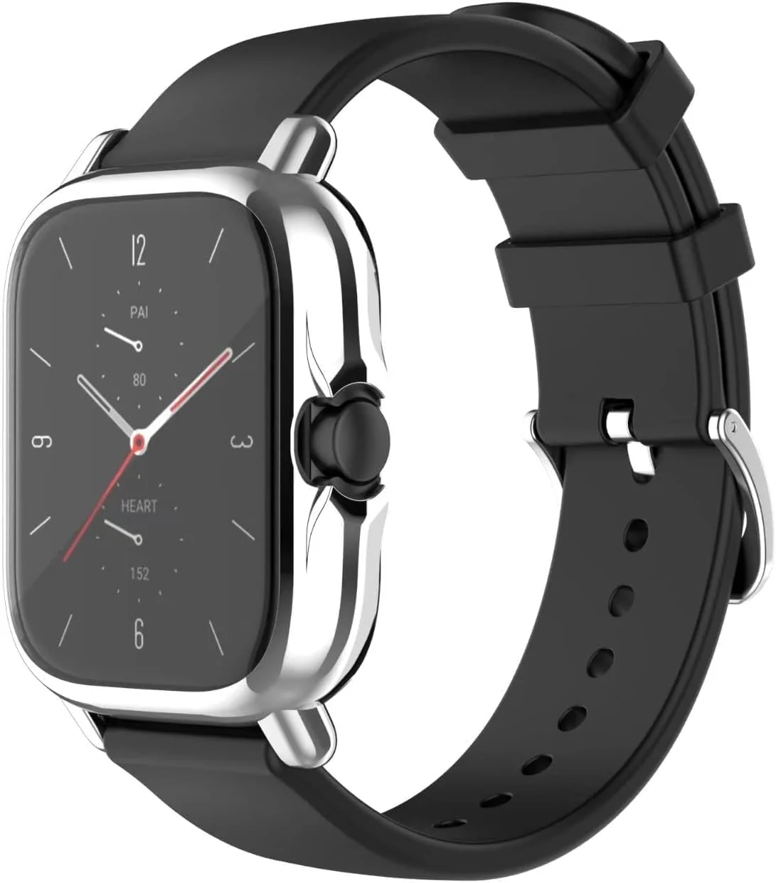 DL3 Mobilak Case Compatible with Amazfit GTS 3 & Amazfit GTS Case All-Around Screen Protector Watch Soft TPU Shockproof Cover Slim Guard Thin Bumper Shell Protector - Silver