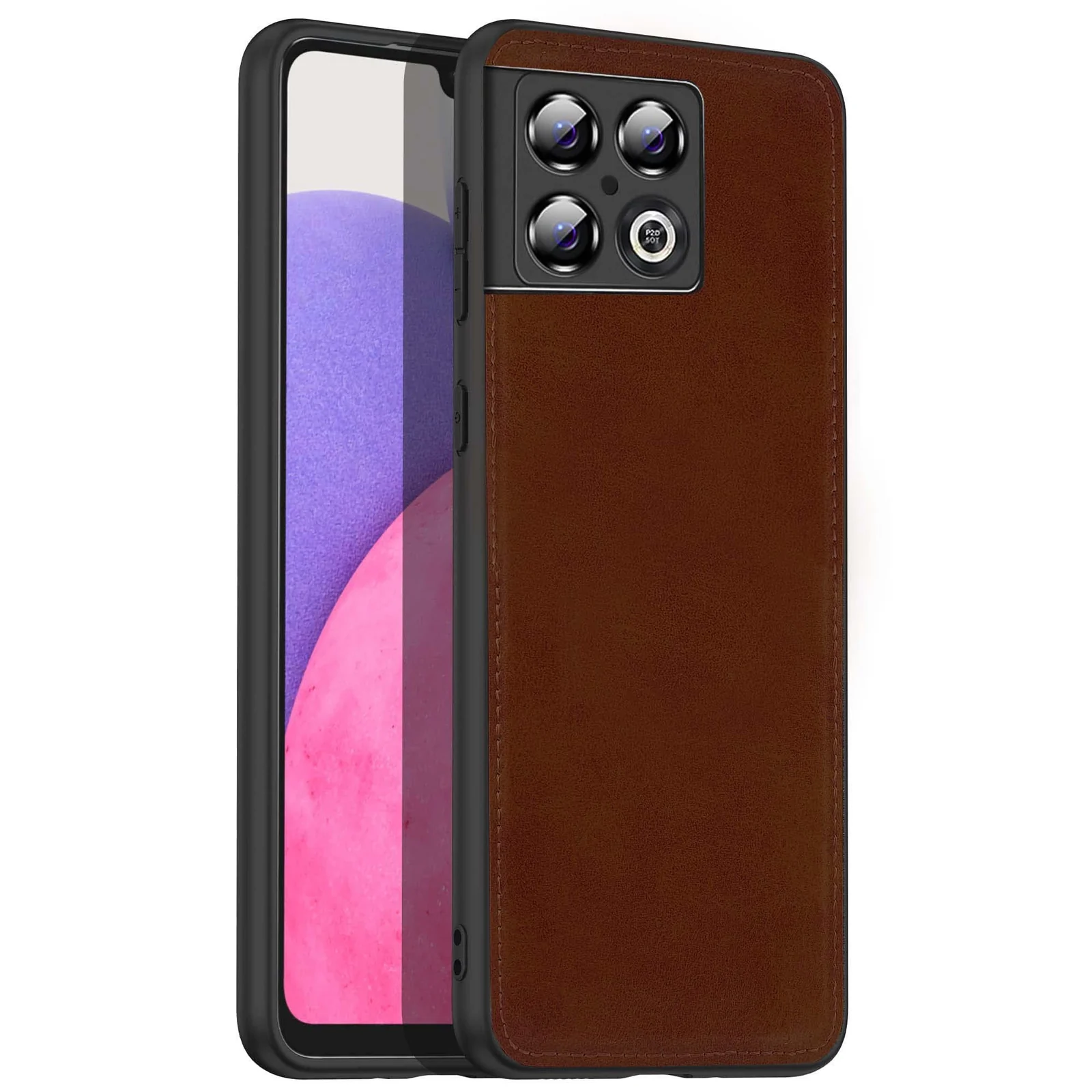 Dl3 Mobilak Case for OnePlus 10 Pro Leather Case,Anti-Drop, Anti-Shock, Non-Slip Texture,Simple Cell Phong Cover (Blue)